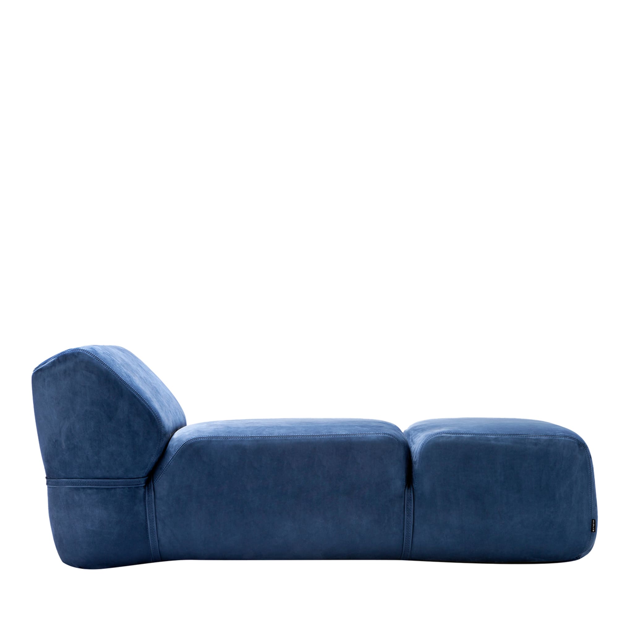 Blaue weiche chaise longue von Ludovica + Roberto Palomba - Hauptansicht