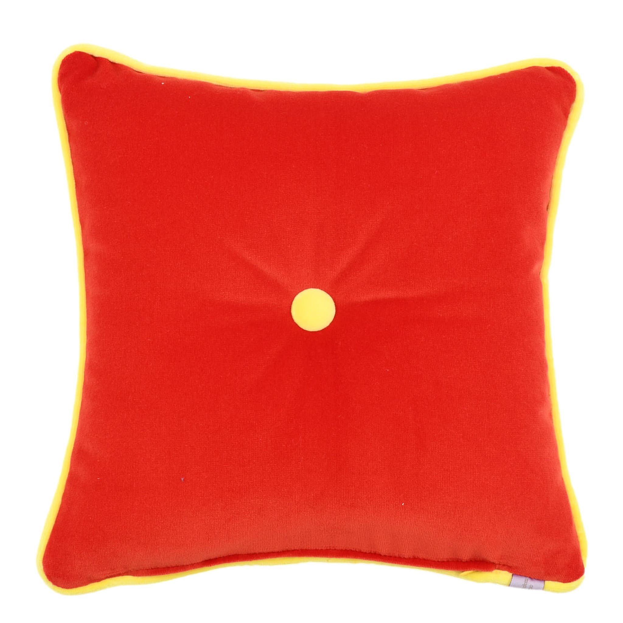 Cuscino Carrè in velluto di cotone multicolore - Vista alternativa 1