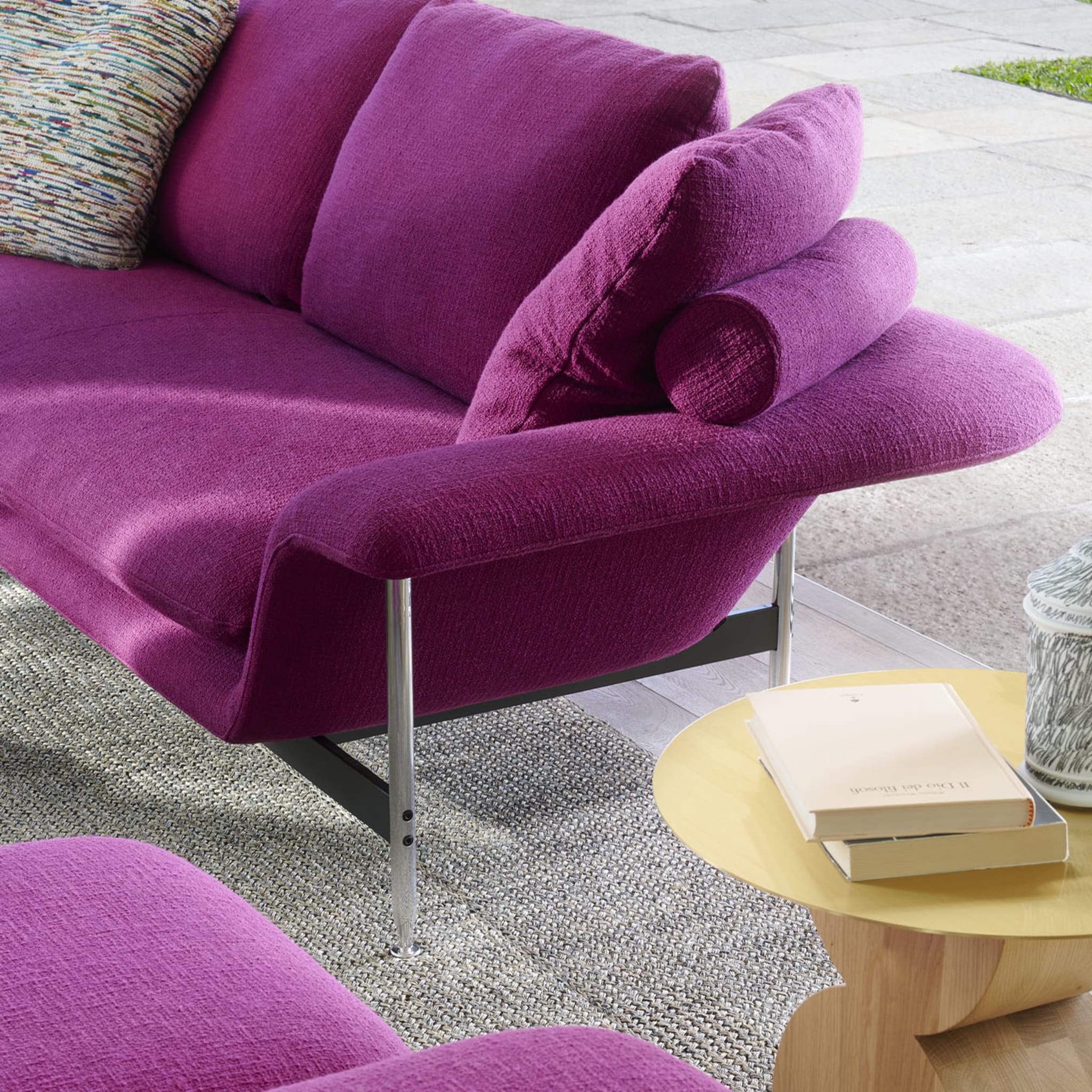 Esosoft 3-Seater Purple Sofa by Antonio Citterio - Alternative view 4