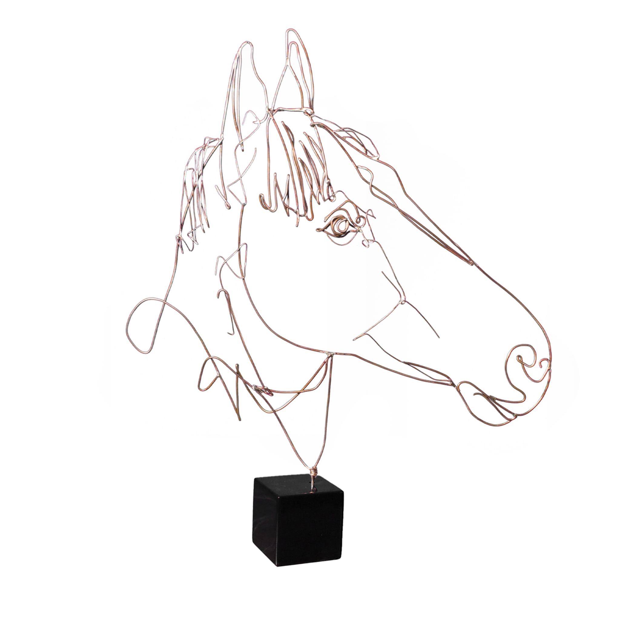 Estatuilla de bronce de caballo - Vista principal