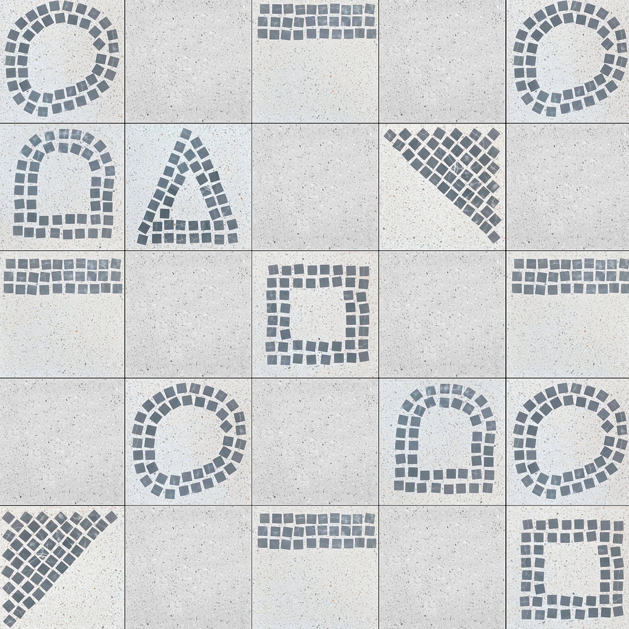 Set of 4 Graniglie - Tiles - Rationalist IV - Alternative view 2