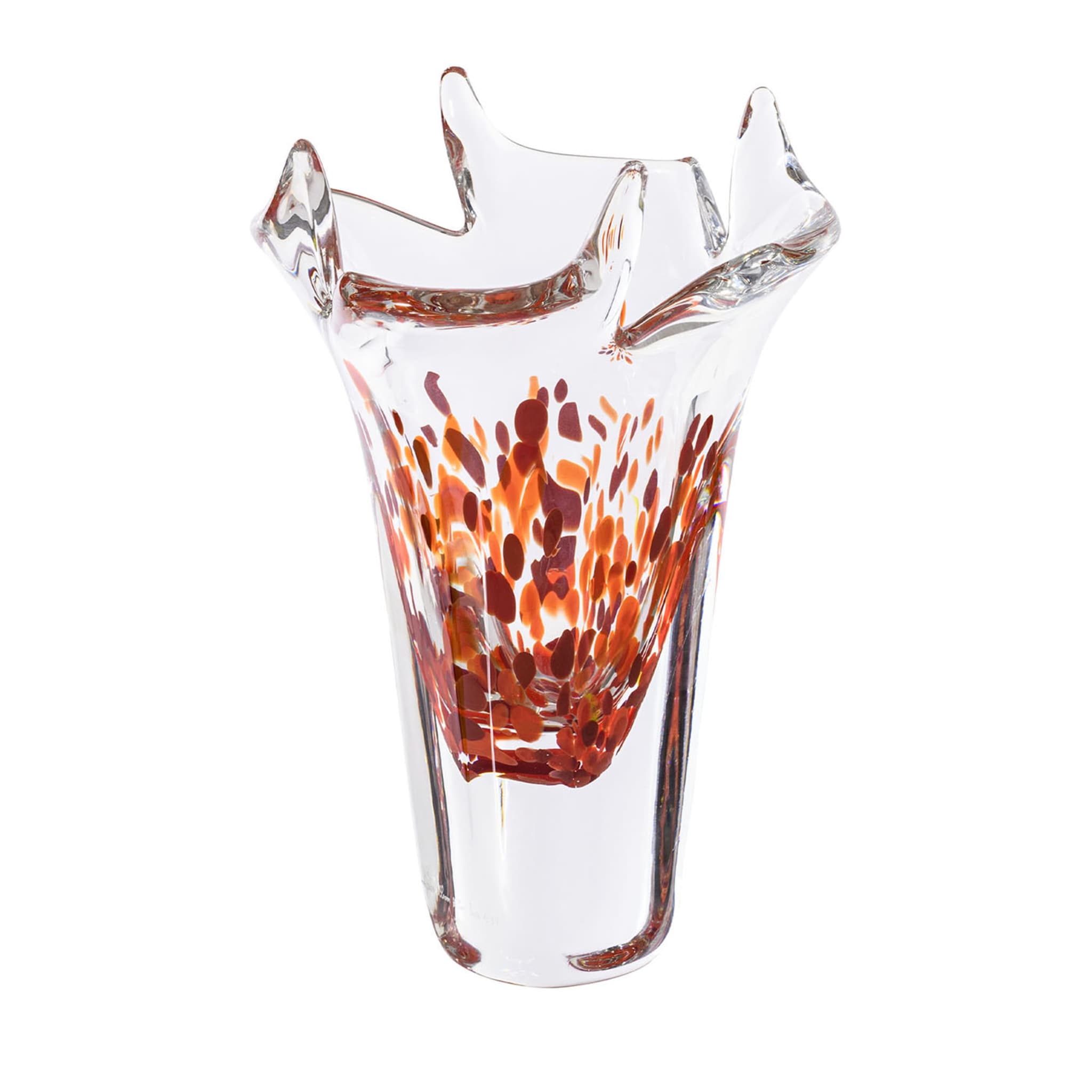 Bloom Orange Glass Vase - Main view