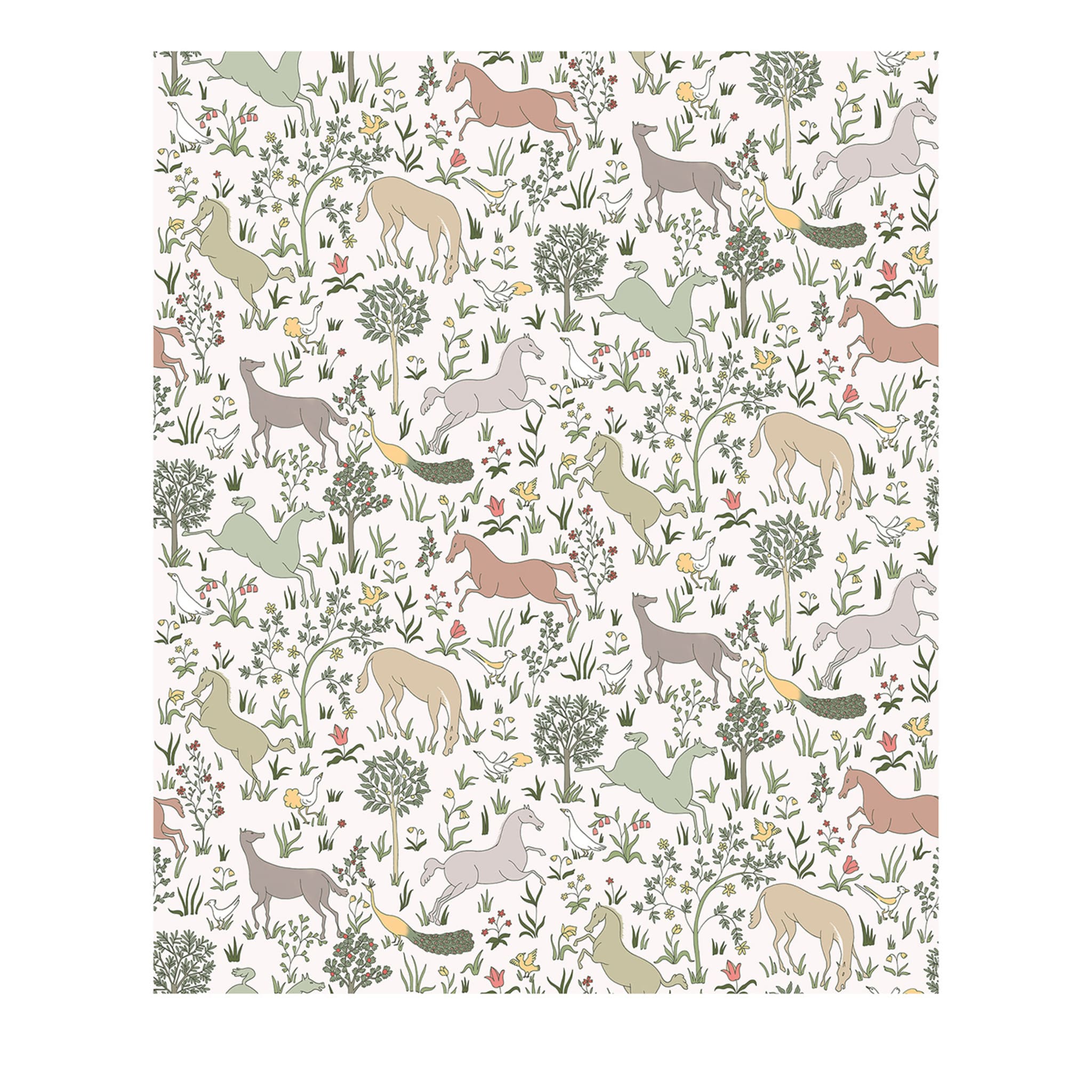 Flora White Ribot Ribot Wallpaper - Main view