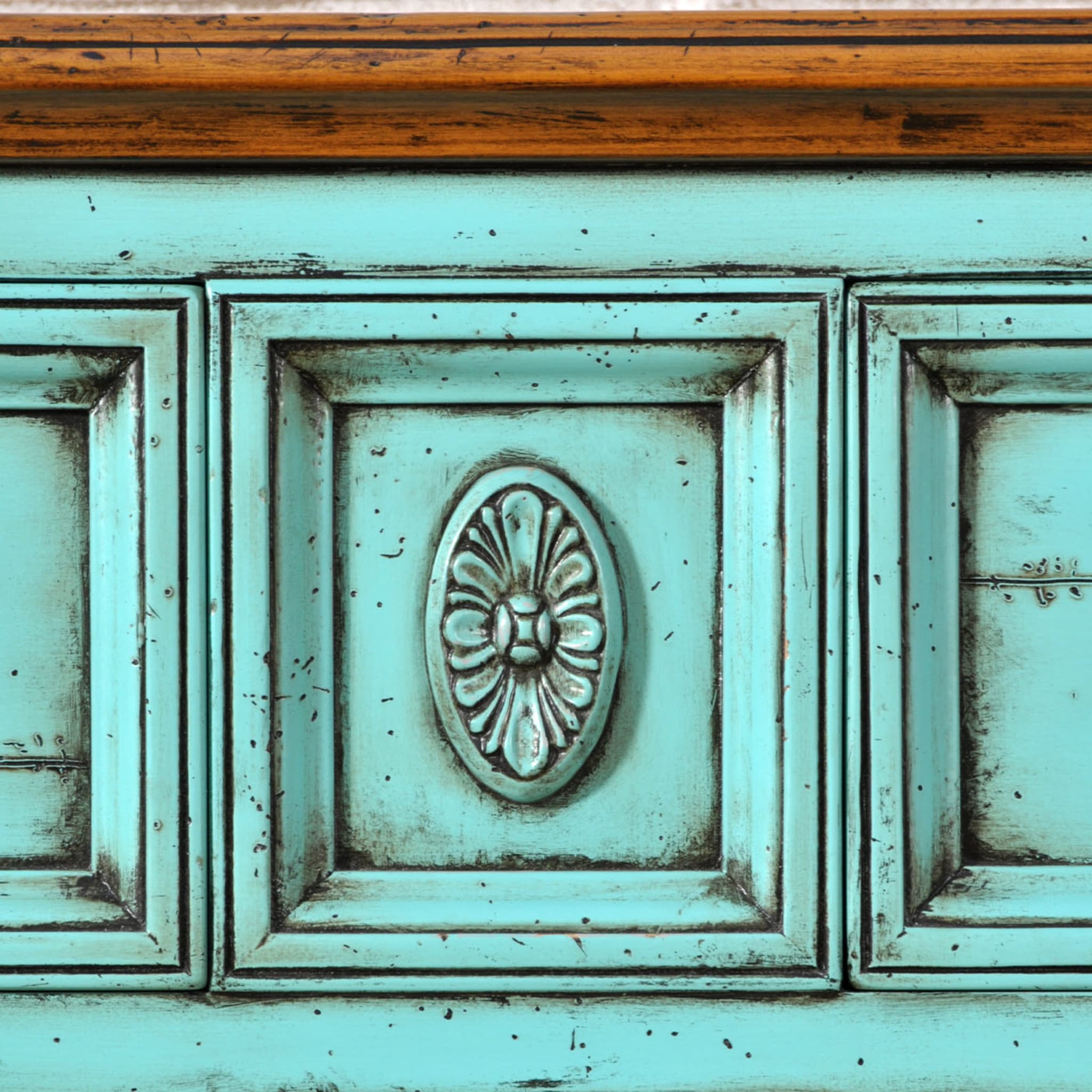 Impero '800 Empire-Style Turquoise Sideboard - Alternative view 3