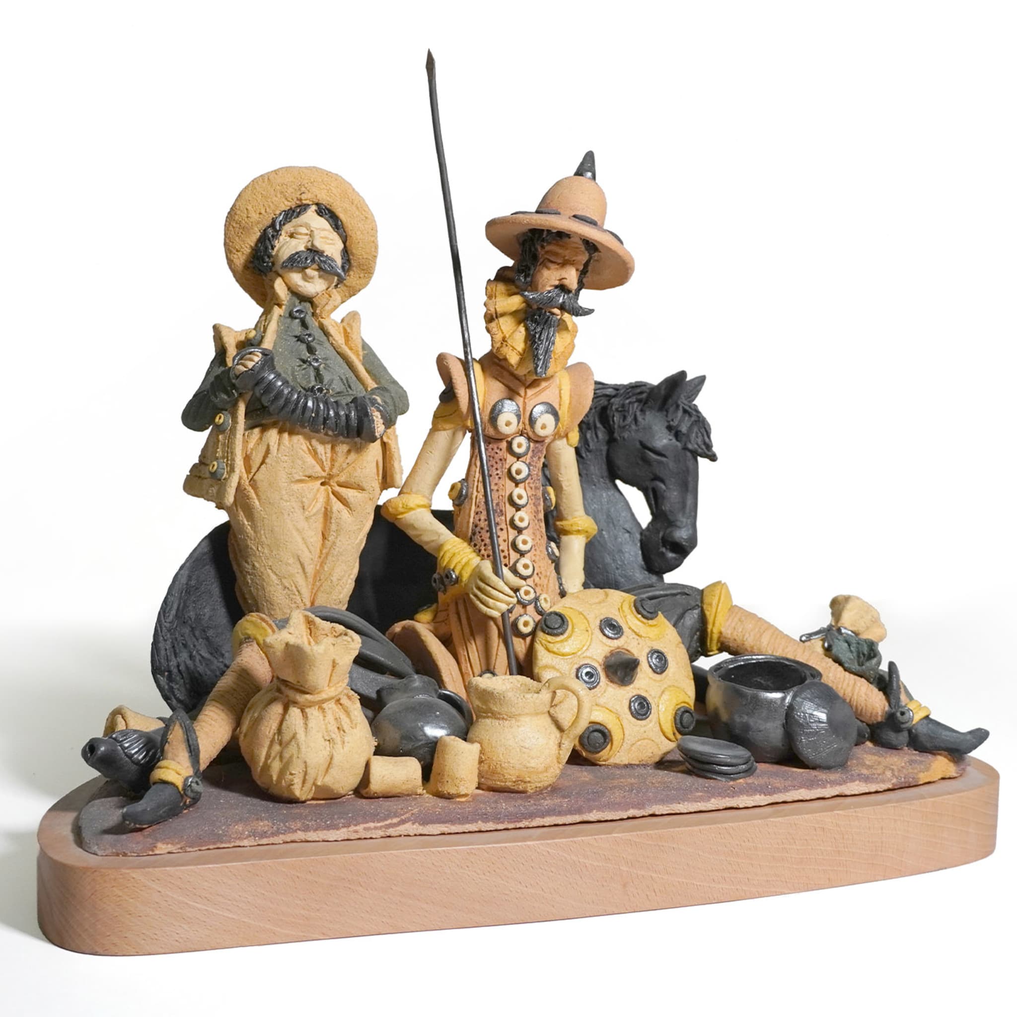 Don Quijote und Sancho Panza a Riposo Skulptur von Diego Poloniato - Alternative Ansicht 4