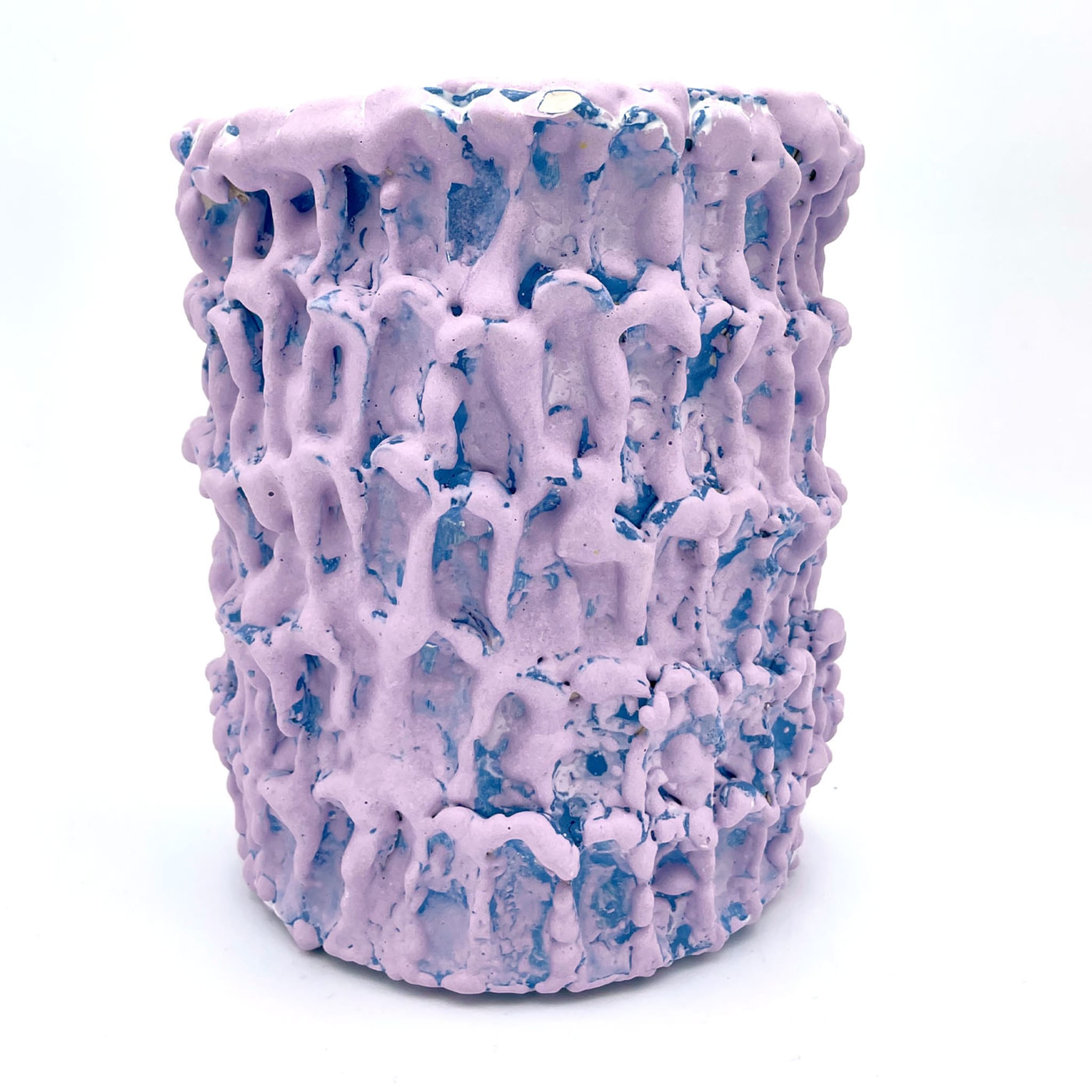 Onda Lilac Bubble & Opaque Blue Vase - Alternative view 2