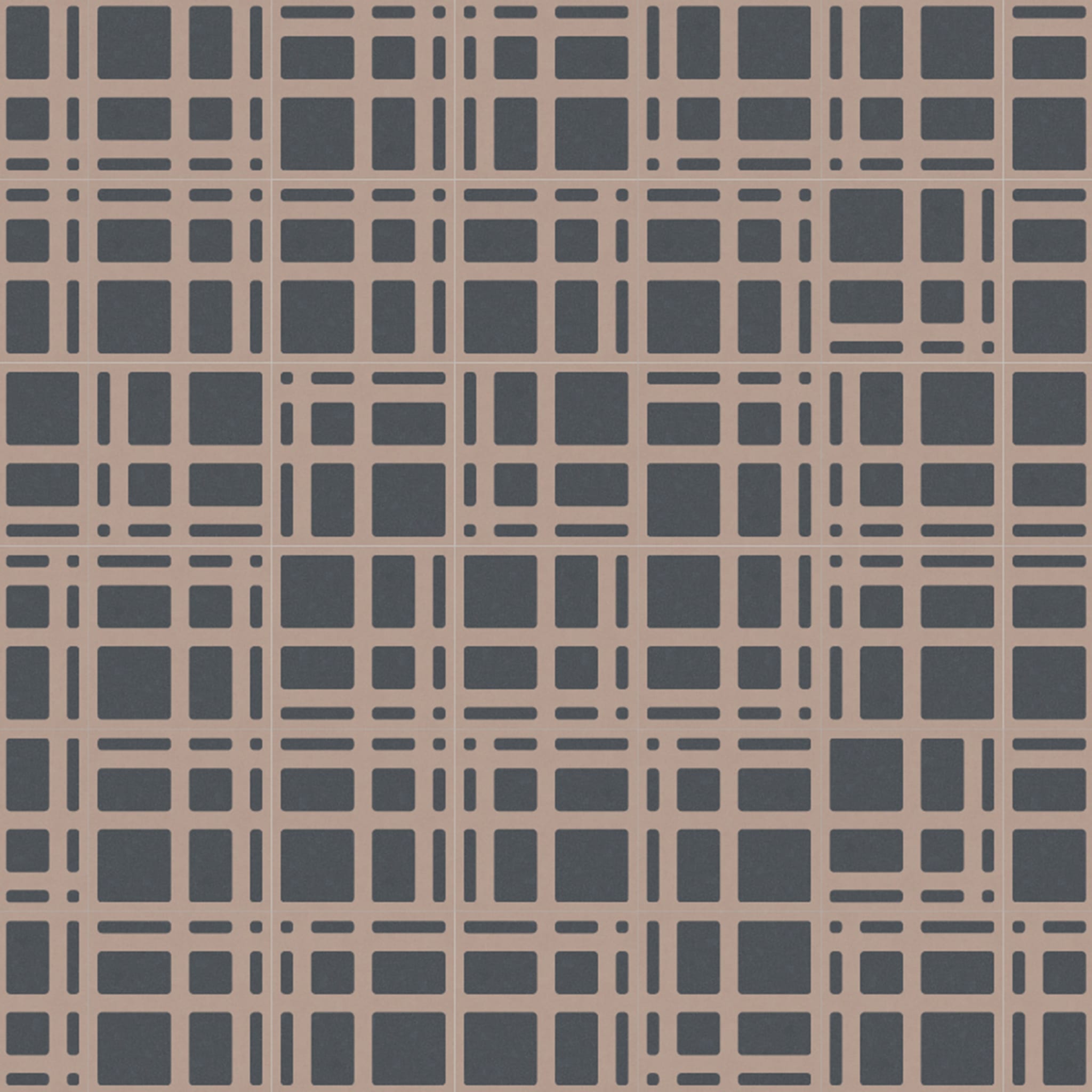 Tartan Set of 25 Pink & Gray Concrete Tiles - Alternative view 3