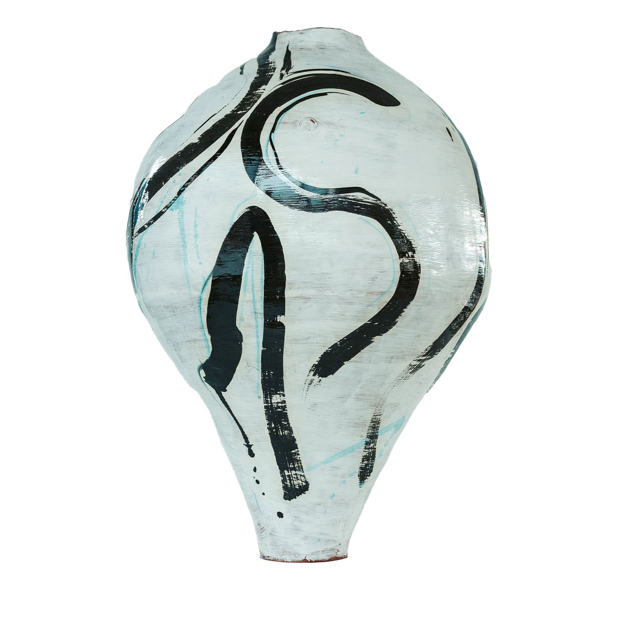 Mangan Vase &amp; Kupfer Grün Abstraktes Design - Hauptansicht