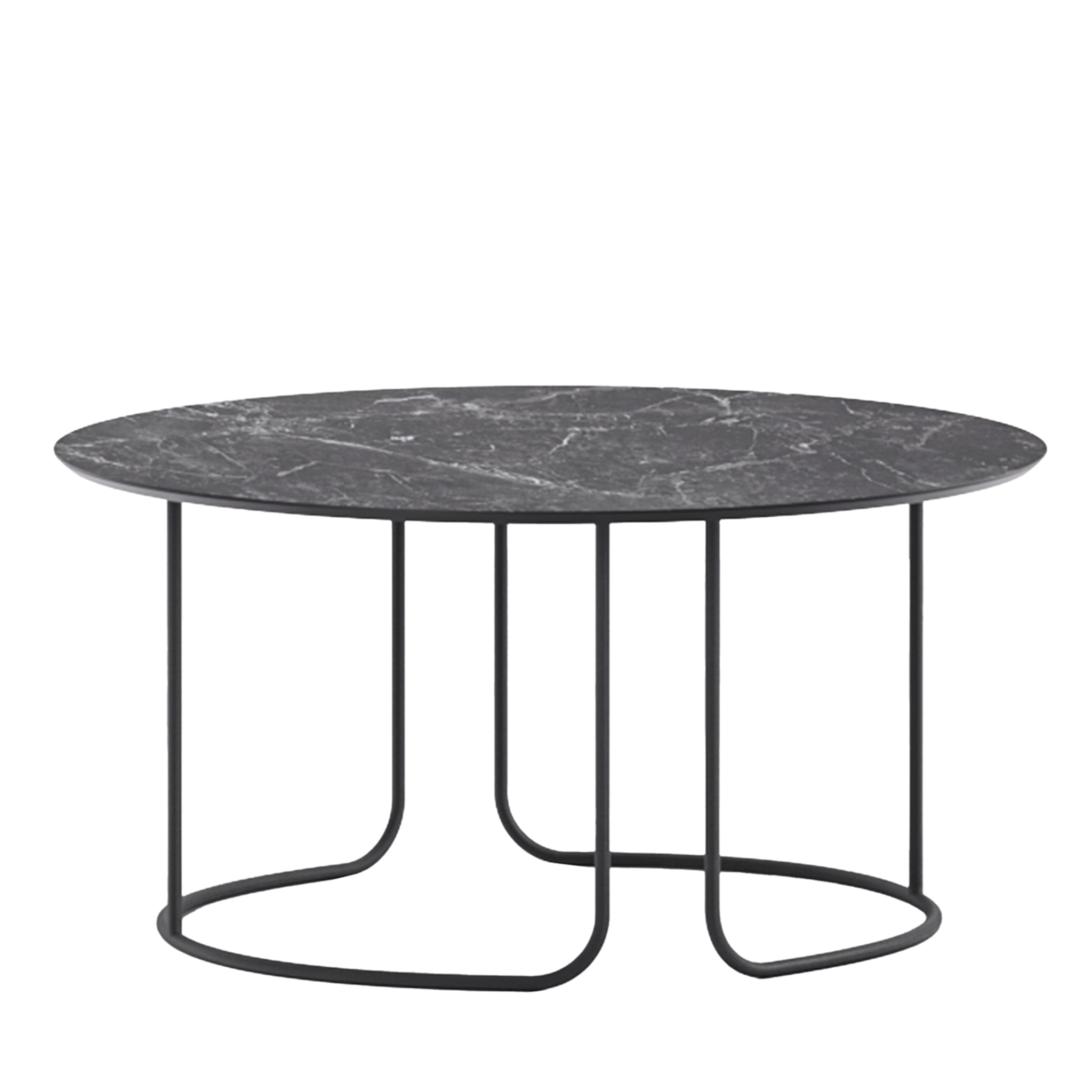 Scala Round Lava Stone & Black Coffee Table by Marco Piva - Main view