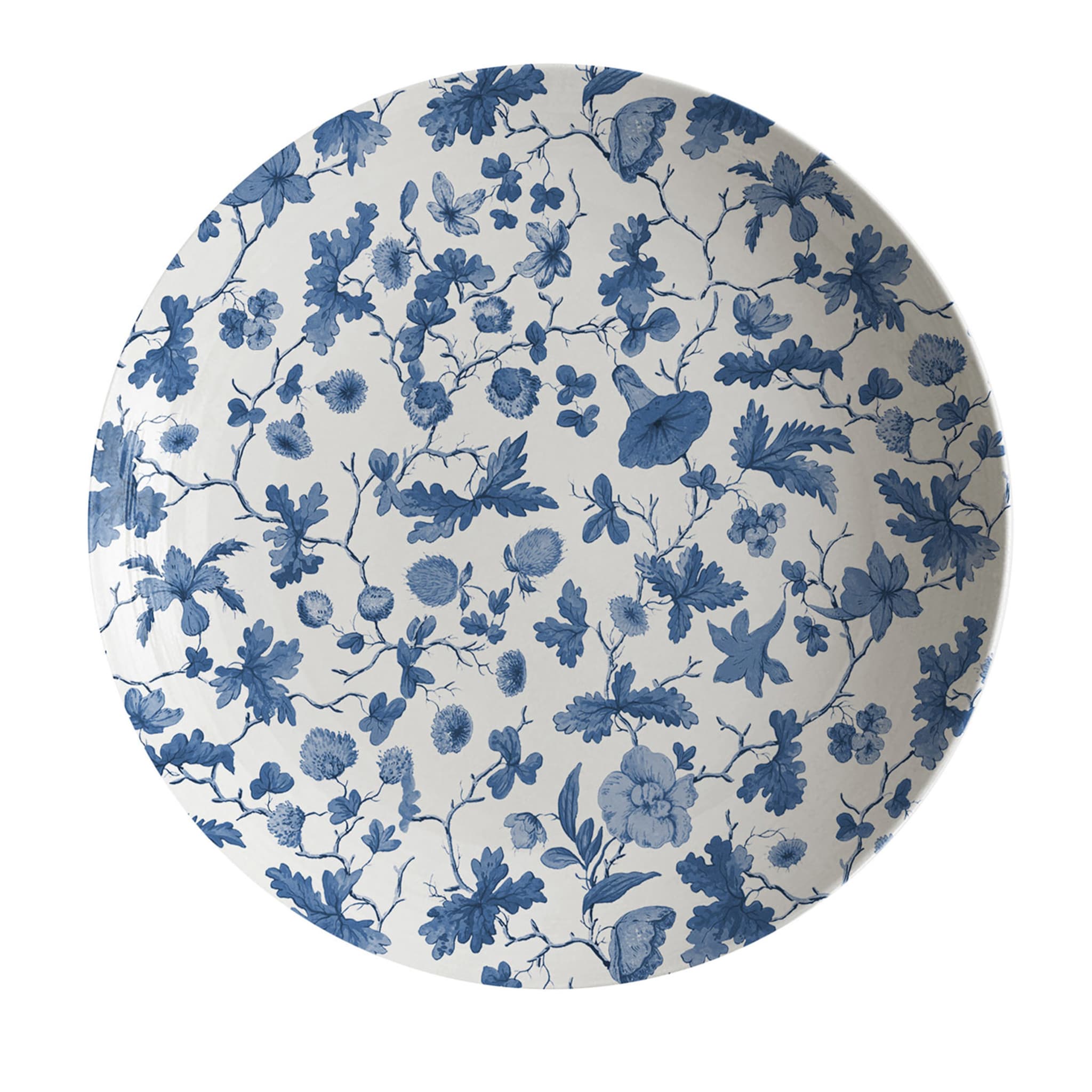 Garden Of Eden Porcelain Soup Plate With Blue Branches - Main view