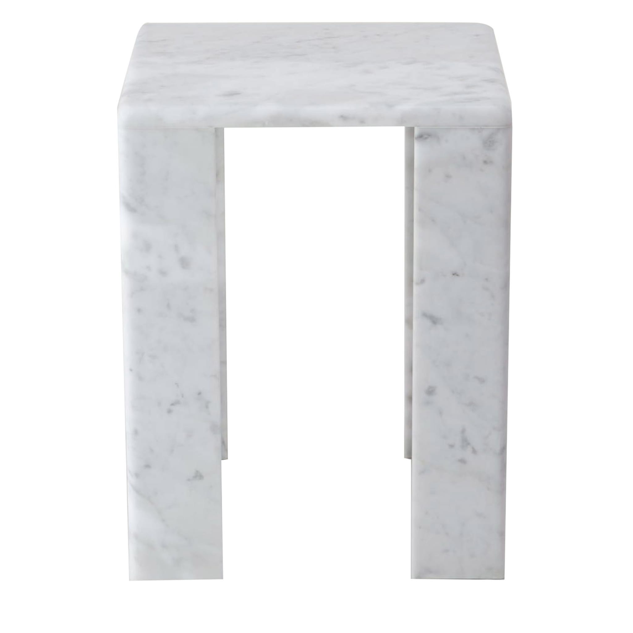 ChunkY02 Carrara Marble Side Table - Main view