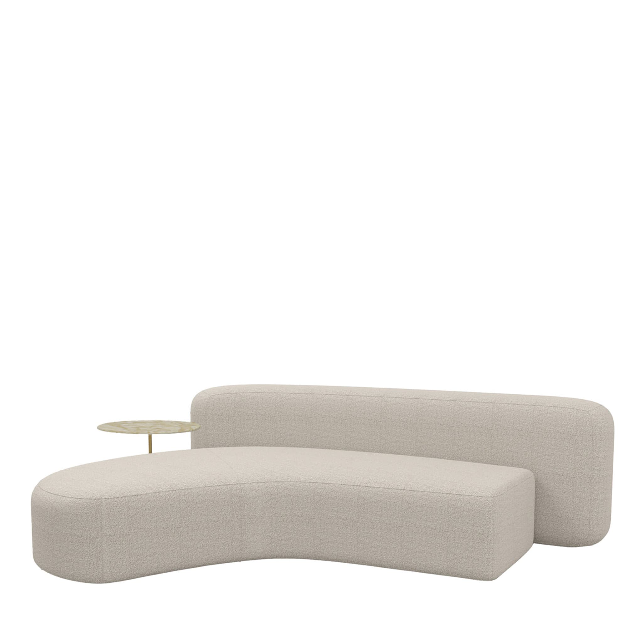Mythos Left Sofa with Marble Side Table - Main view