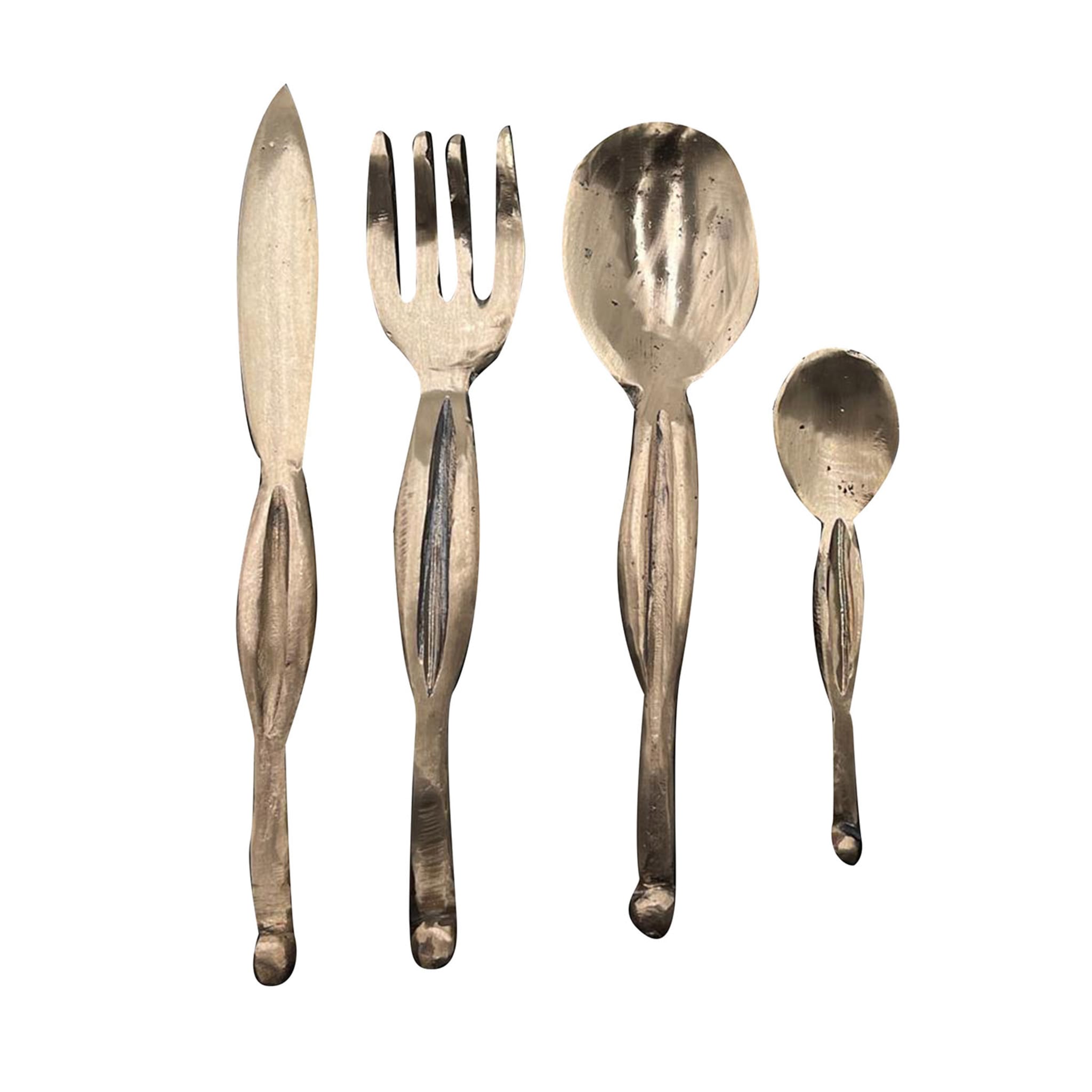 Hand-Chiseled 4-Piece Cutlery Set #2 - Main view