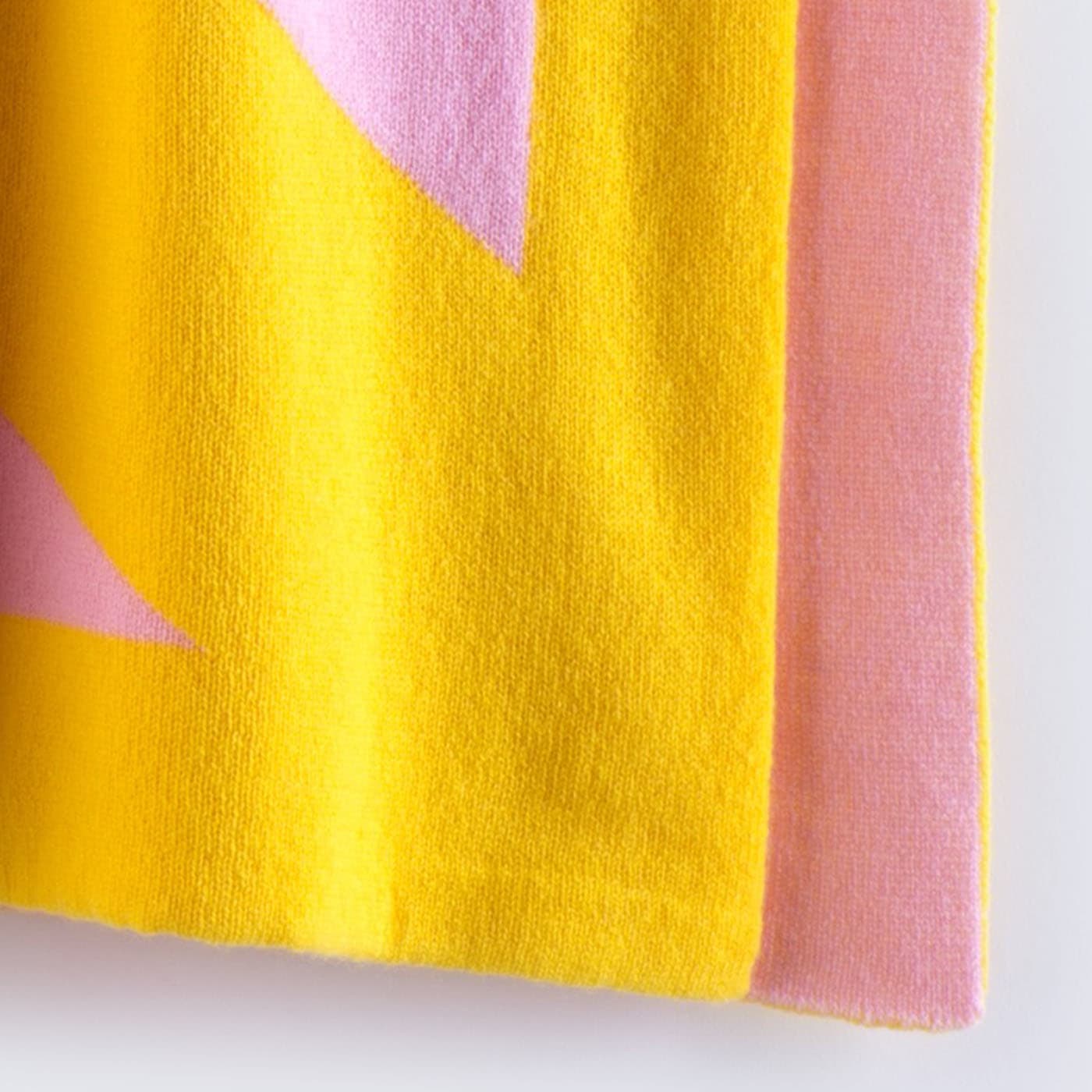 Candy Yellow and Pink Blanket Masserano Cashmere Artemest