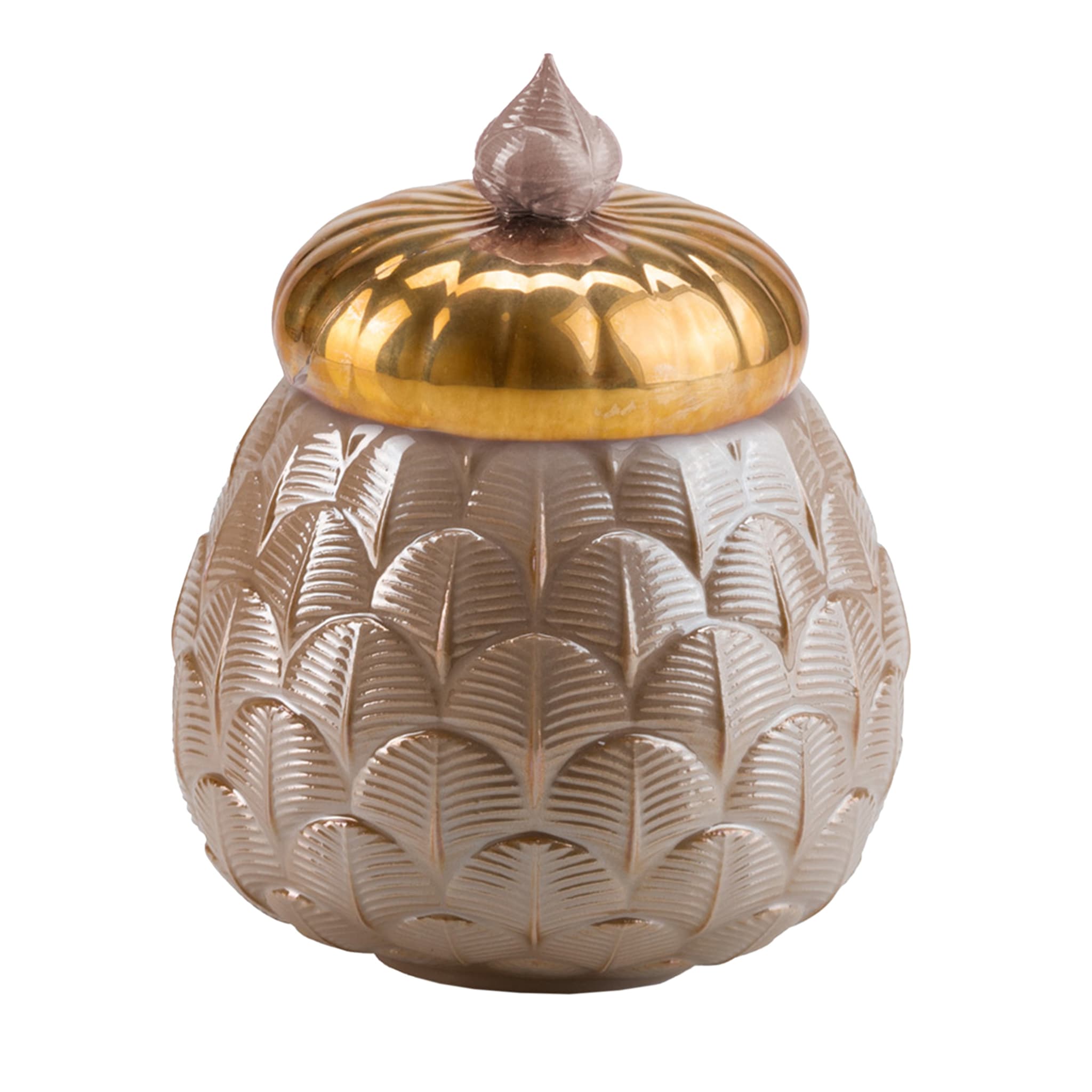 CHARLOTTE PEACOCK CANDLE COVER - BEIGE - Main view