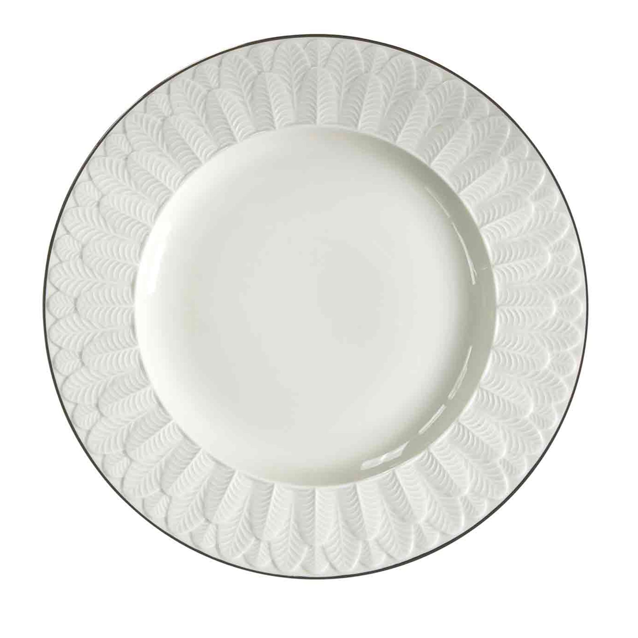 PEACOCK DINNER PLATE - WHITE - Main view