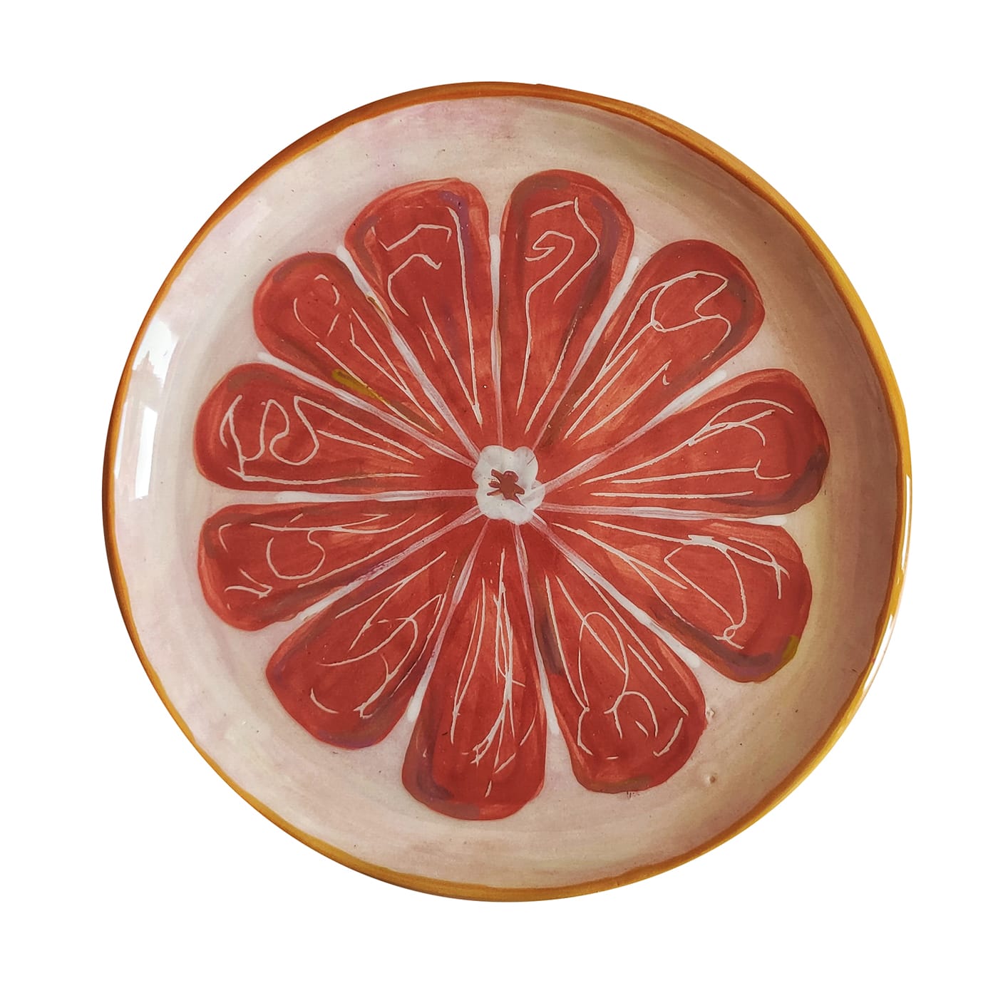 Set of 2 Pink Grapefruit Plate 27 cm - Federica Massimi