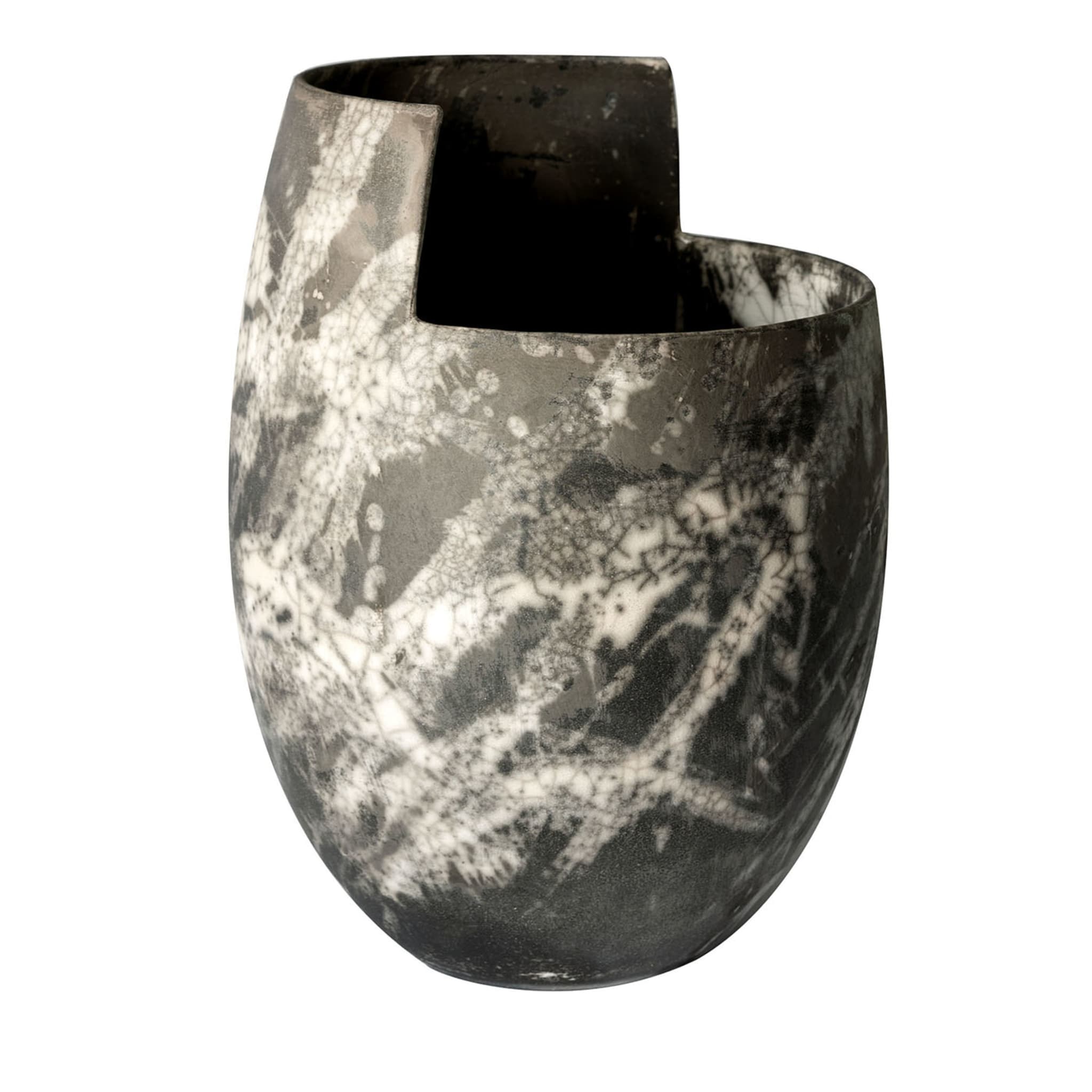Geschnittene Medium Naked Dark Vase - Hauptansicht