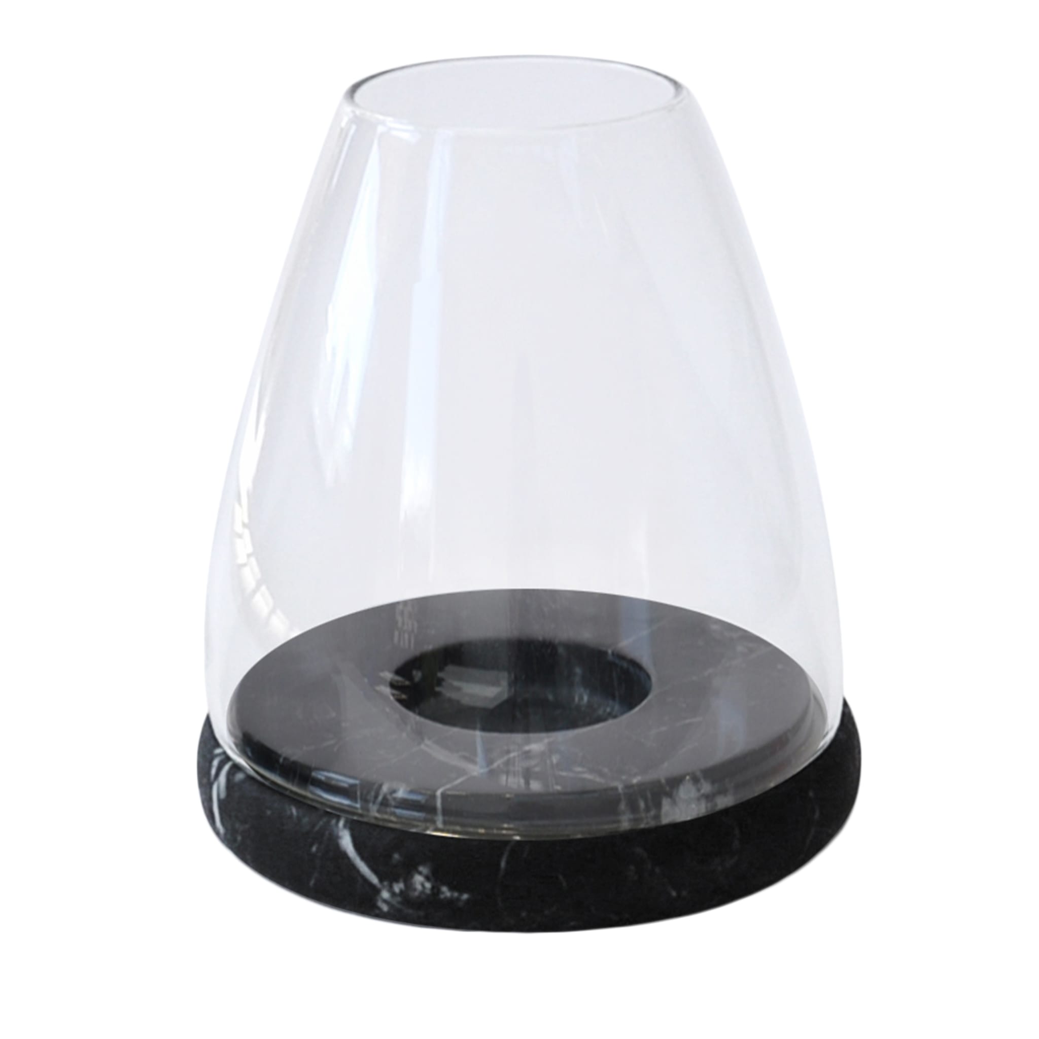 Lanterna in marmo nero Marquina - Vista principale