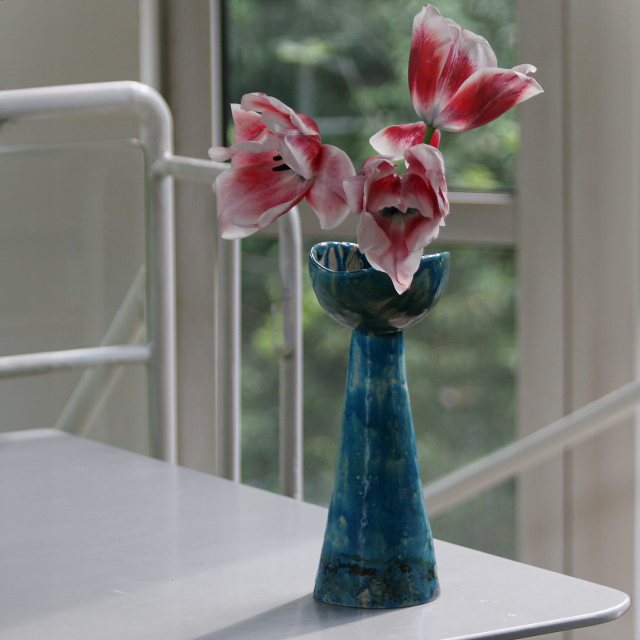 Faustina Dappled-Blue Vase - Alternative view 4