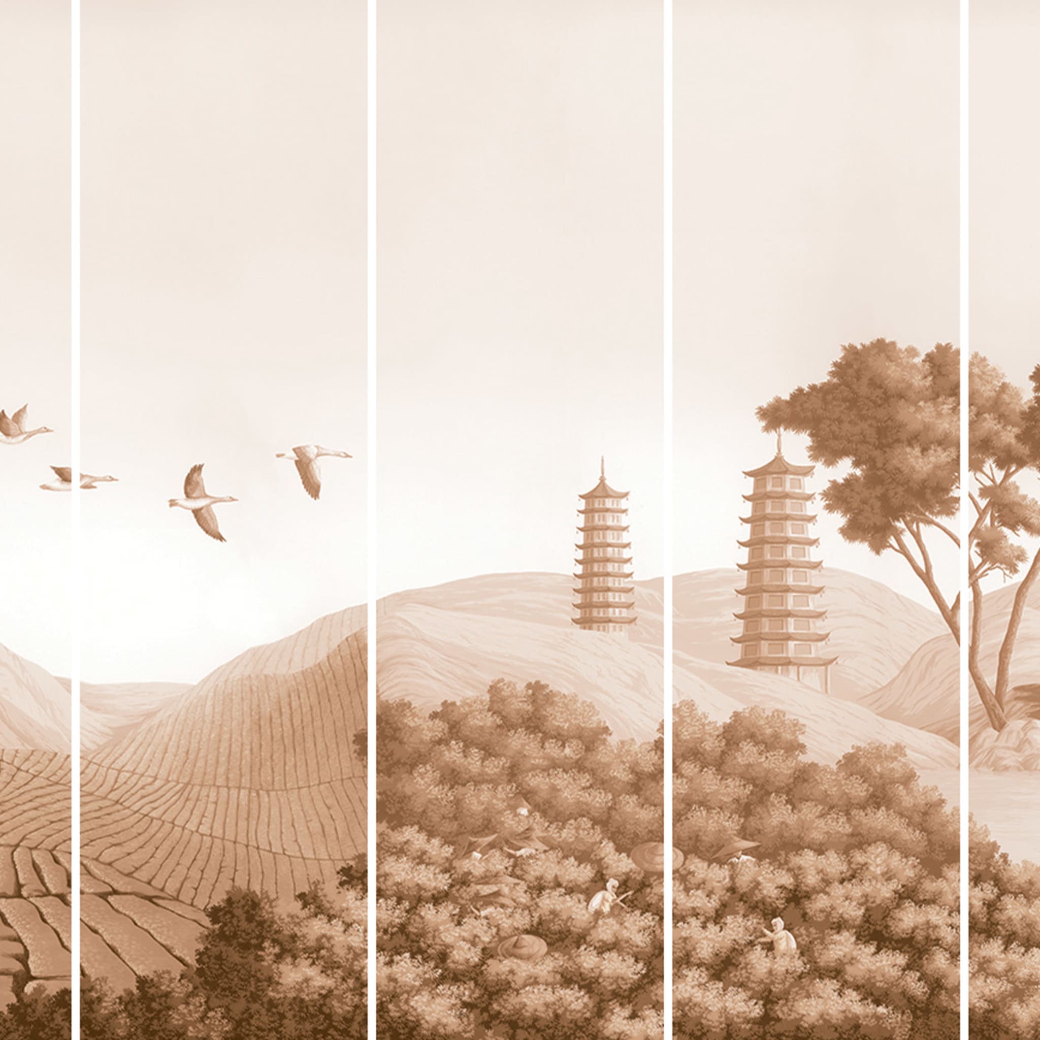 The Tea Route in Sepia Wallpaper - Alternative view 2