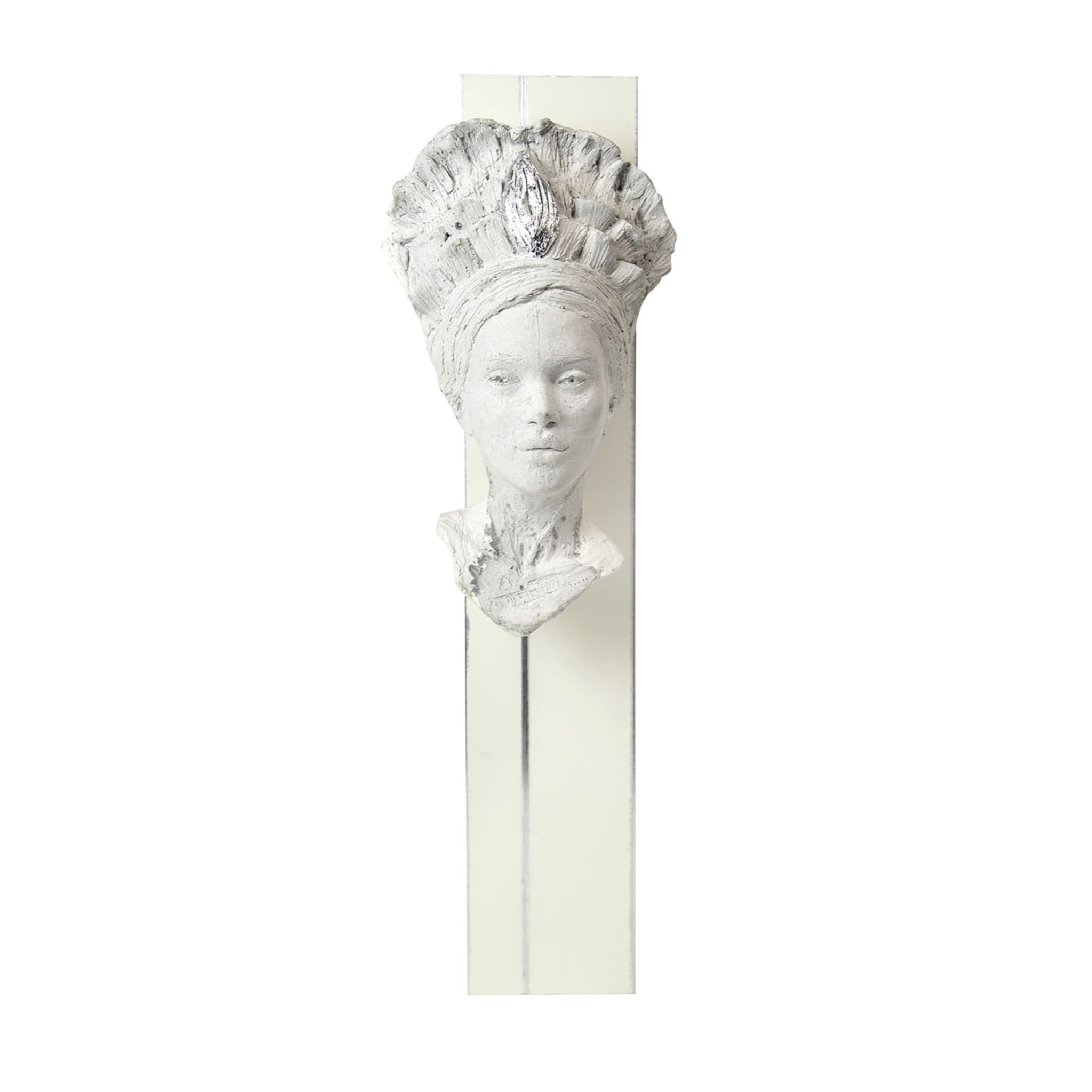 Matrilineare II Weiße Skulptur - Hauptansicht