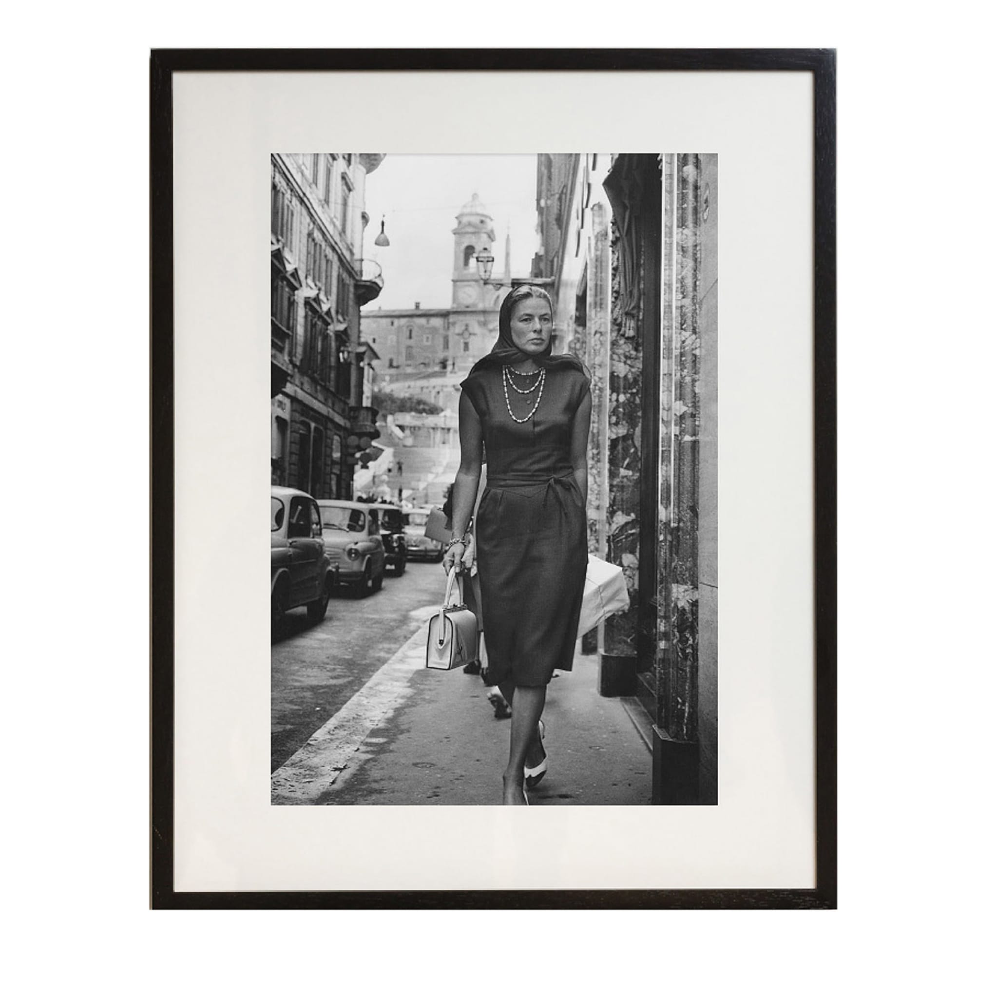 Ingrid Bergman In Rome Framed Print by Keystone - Main view