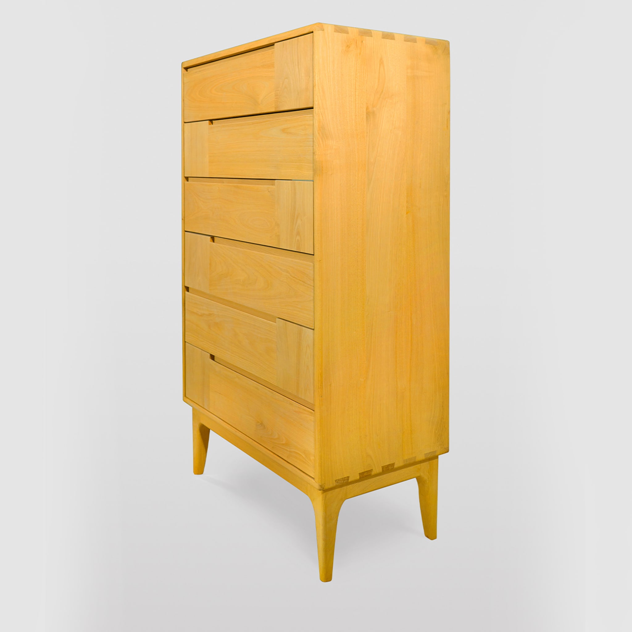 Dovetail Scandinavian Yellow Six-Drawer Dresser - Alternative view 2