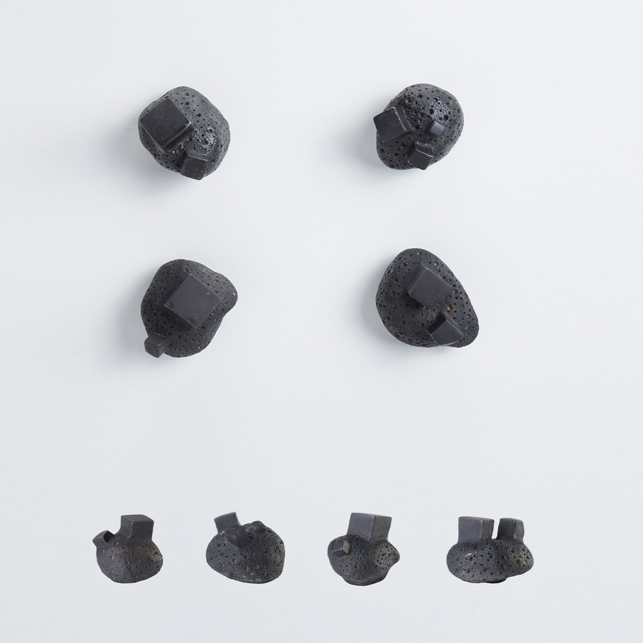 Pietra Set of 4 Black Door Knobs #2 by Nicole Valenti - Alternative view 1