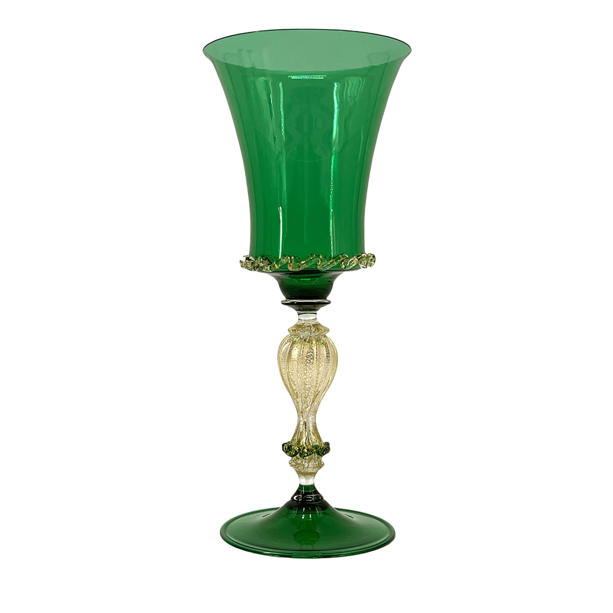 Bicchiere a stelo verde Tipetto #1 - Vista principale