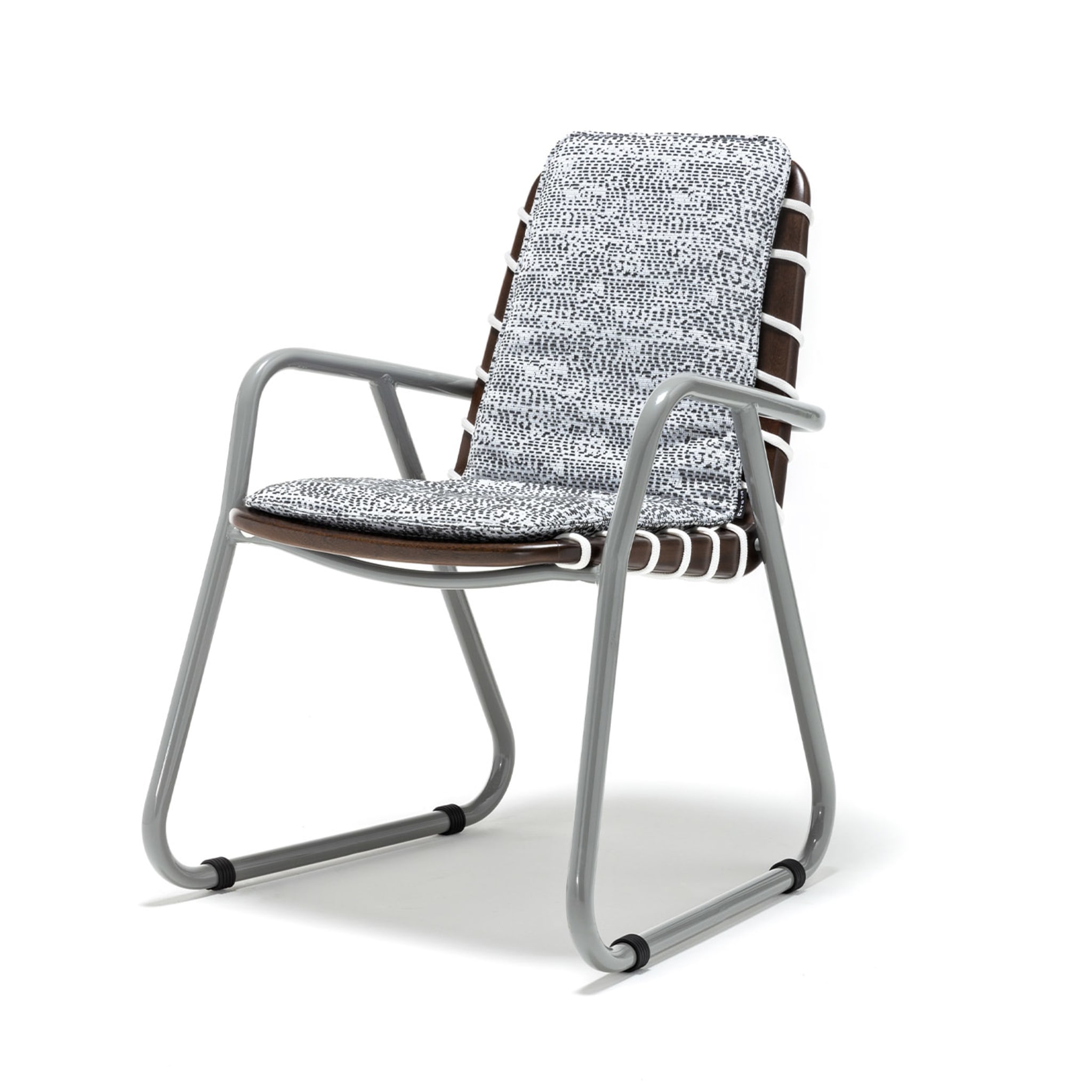 Sunset Black-And-White Dining Armchair by Paola Navone - Alternative view 1