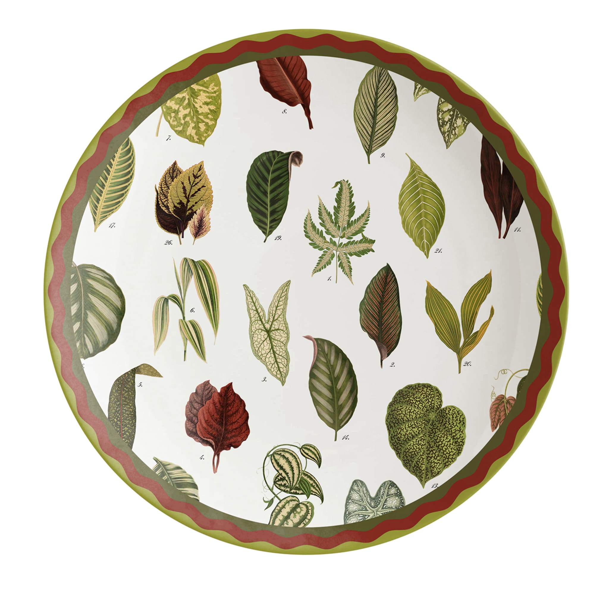 Cabinet De Curiosités Porcelain Dinner Plate With Leaves - Main view