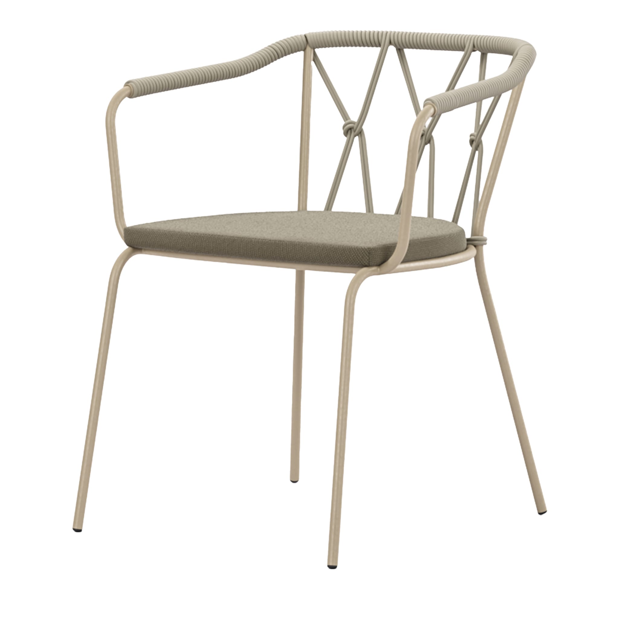 Scala Small Beige Outdoor Chair by Marco Piva - Main view