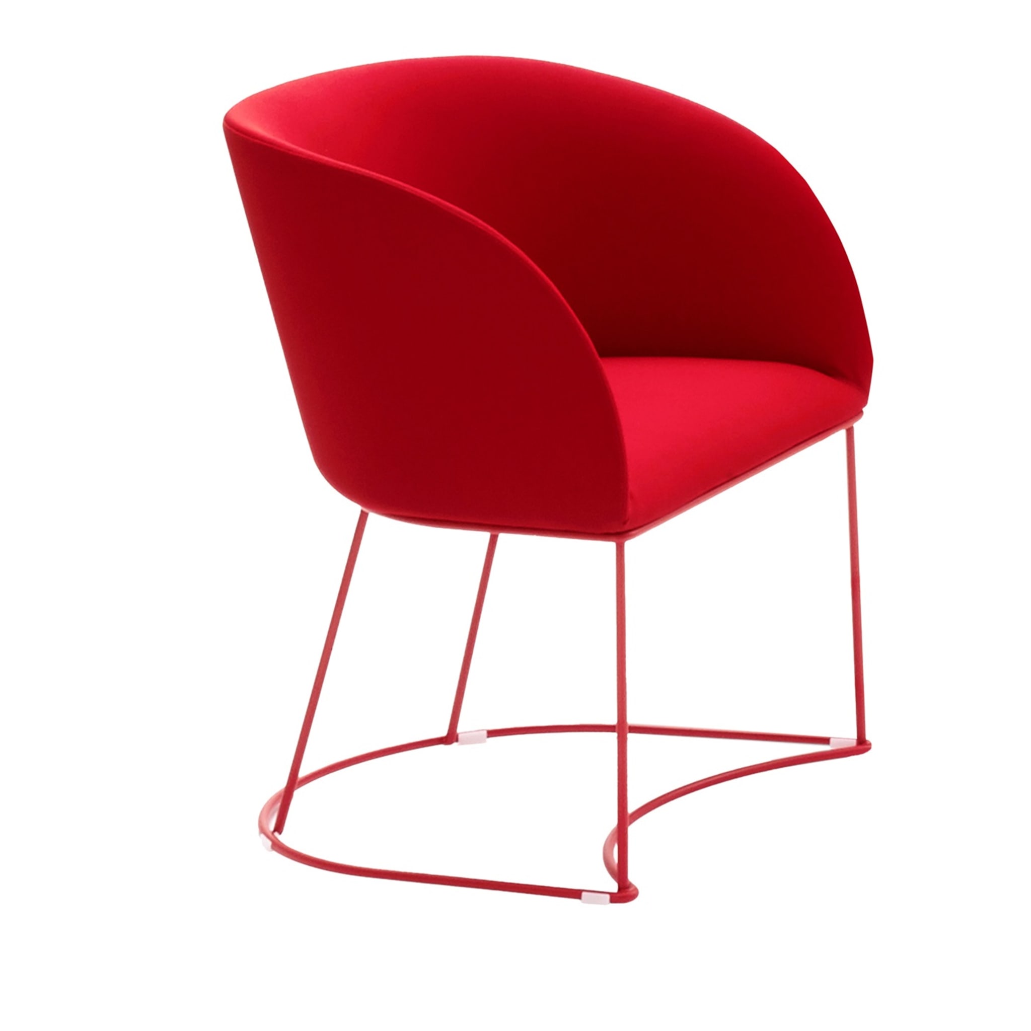 MILLY red VISITOR CHAIR #1 by Basaglia + Rota Nodari - Main view