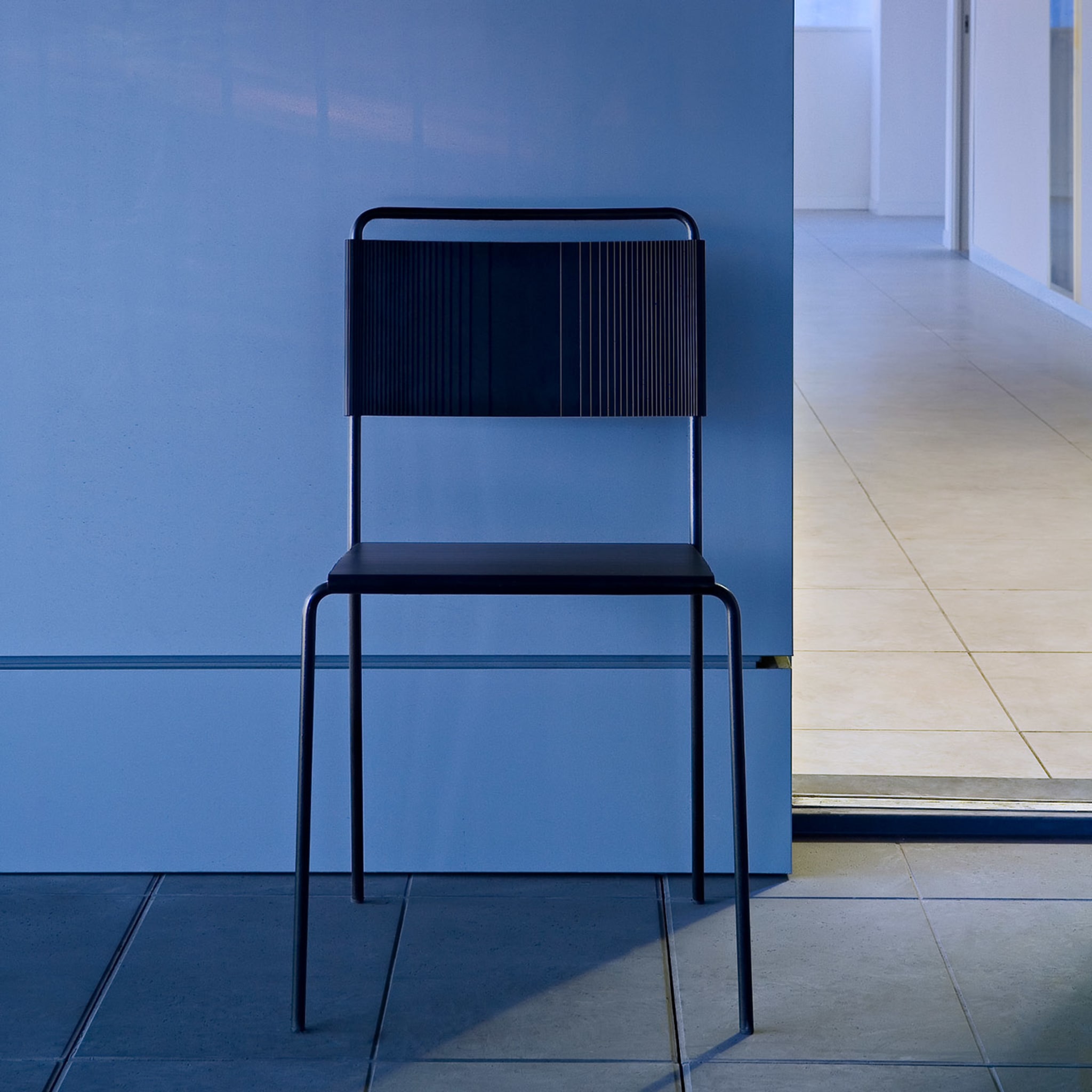 Ensemble de 4 chaises Estrosa en aluminium peint - Vue alternative 2