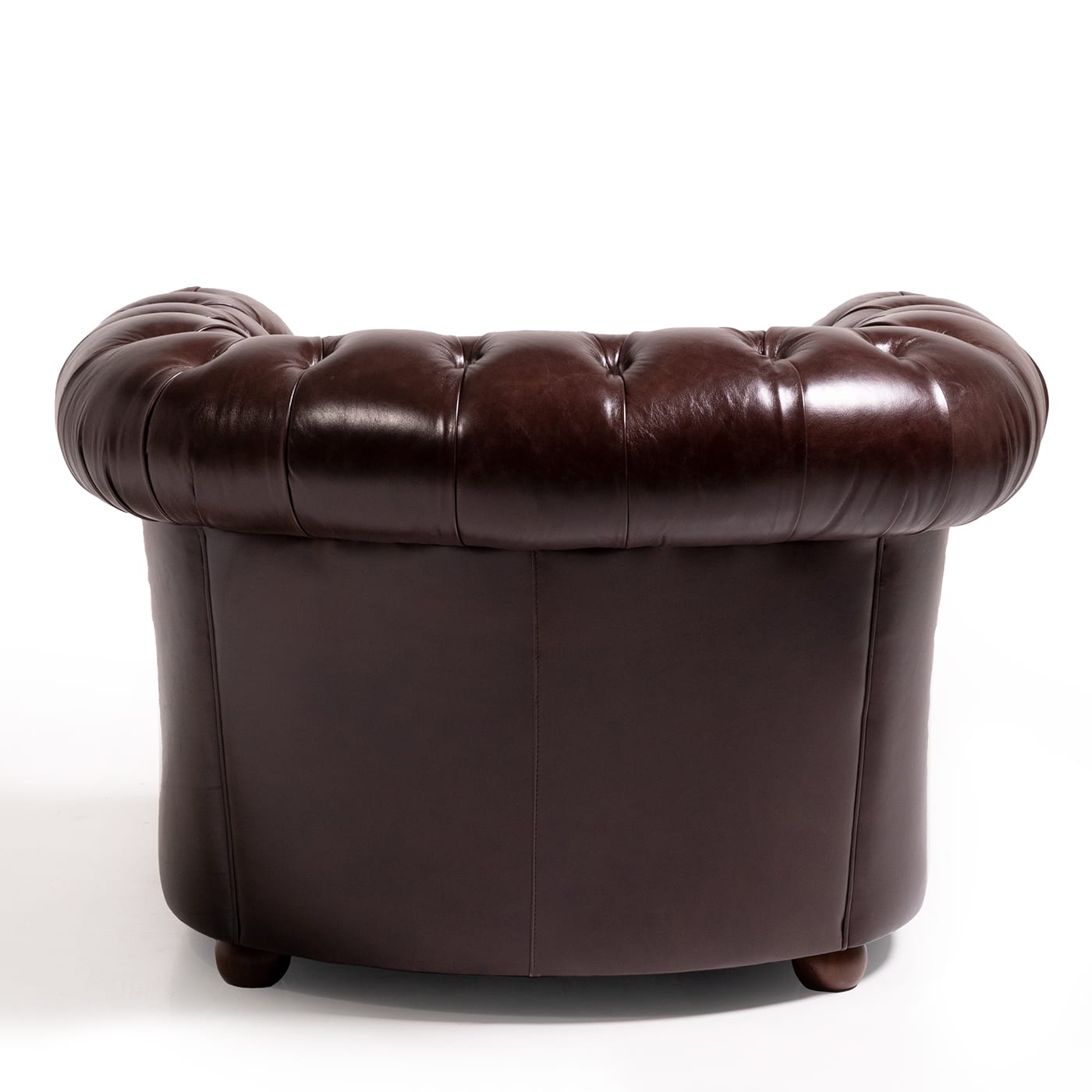 Chesterfield Brown Leather Armchair - Mantellassi 1926