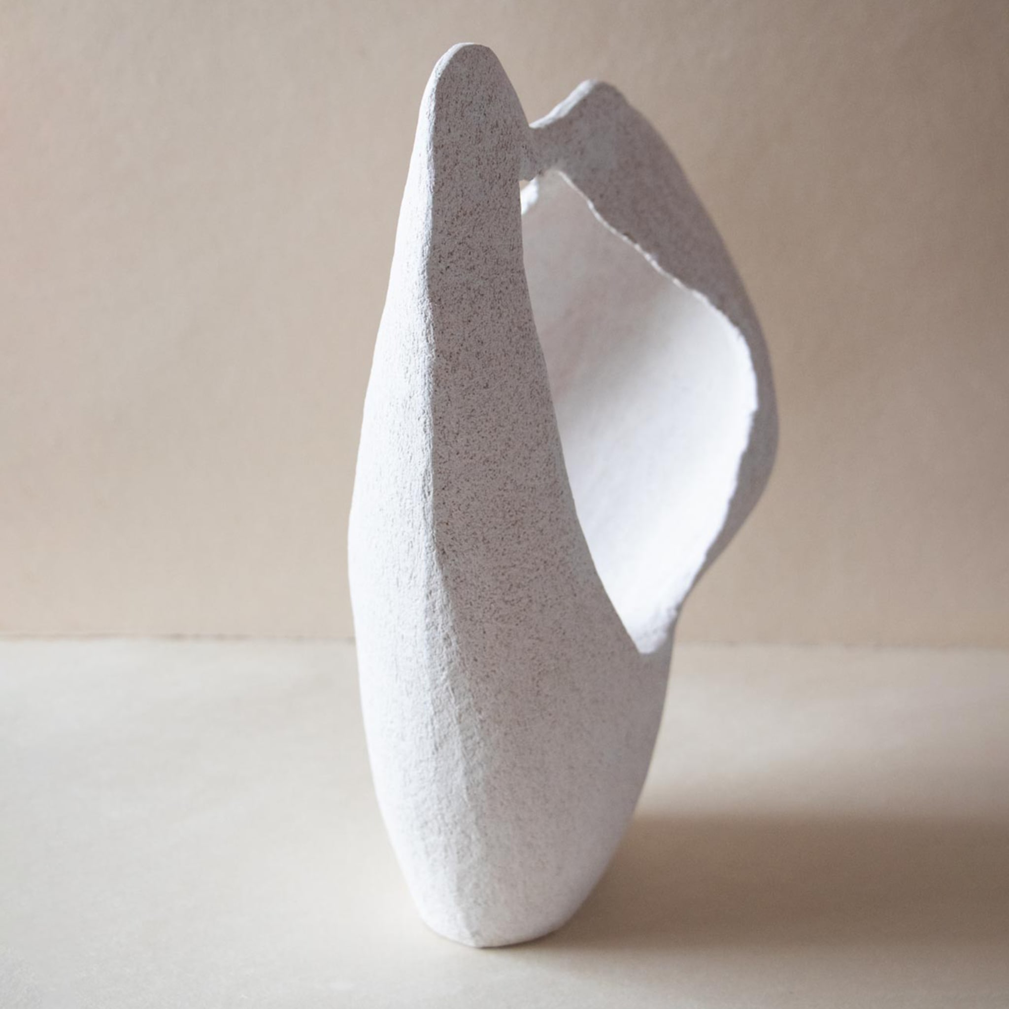 Untitled I White Stoneware Sculpture - Alternative view 3