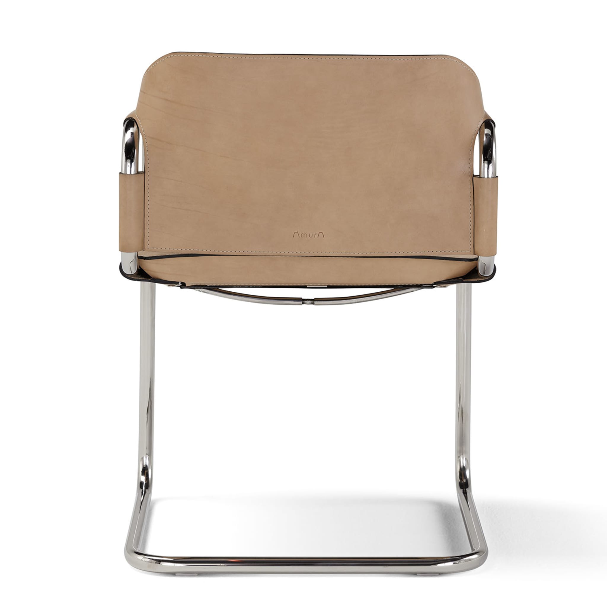 Vienna Brown Leather Cantilever Chair - Alternative view 2