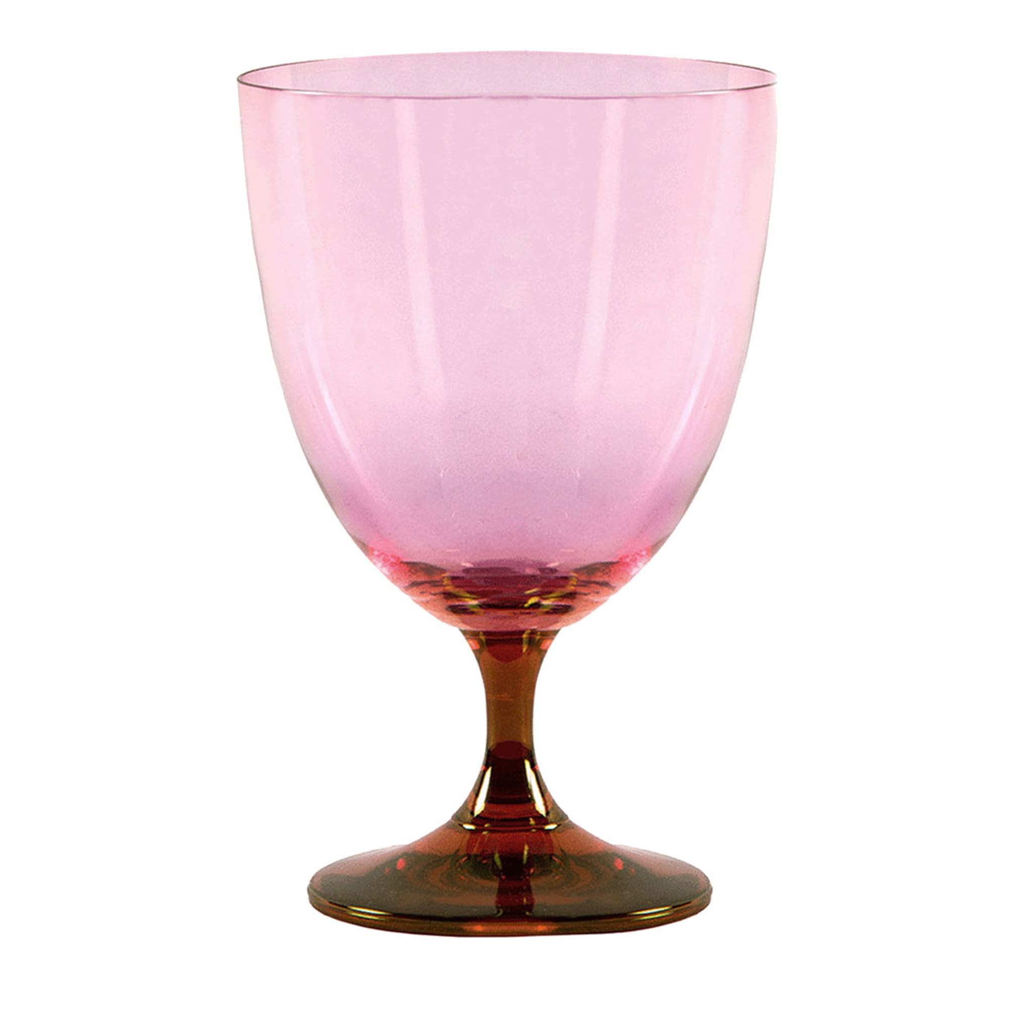 Juego liso de 2 vasos de agua rosa-rojo - Vista principal
