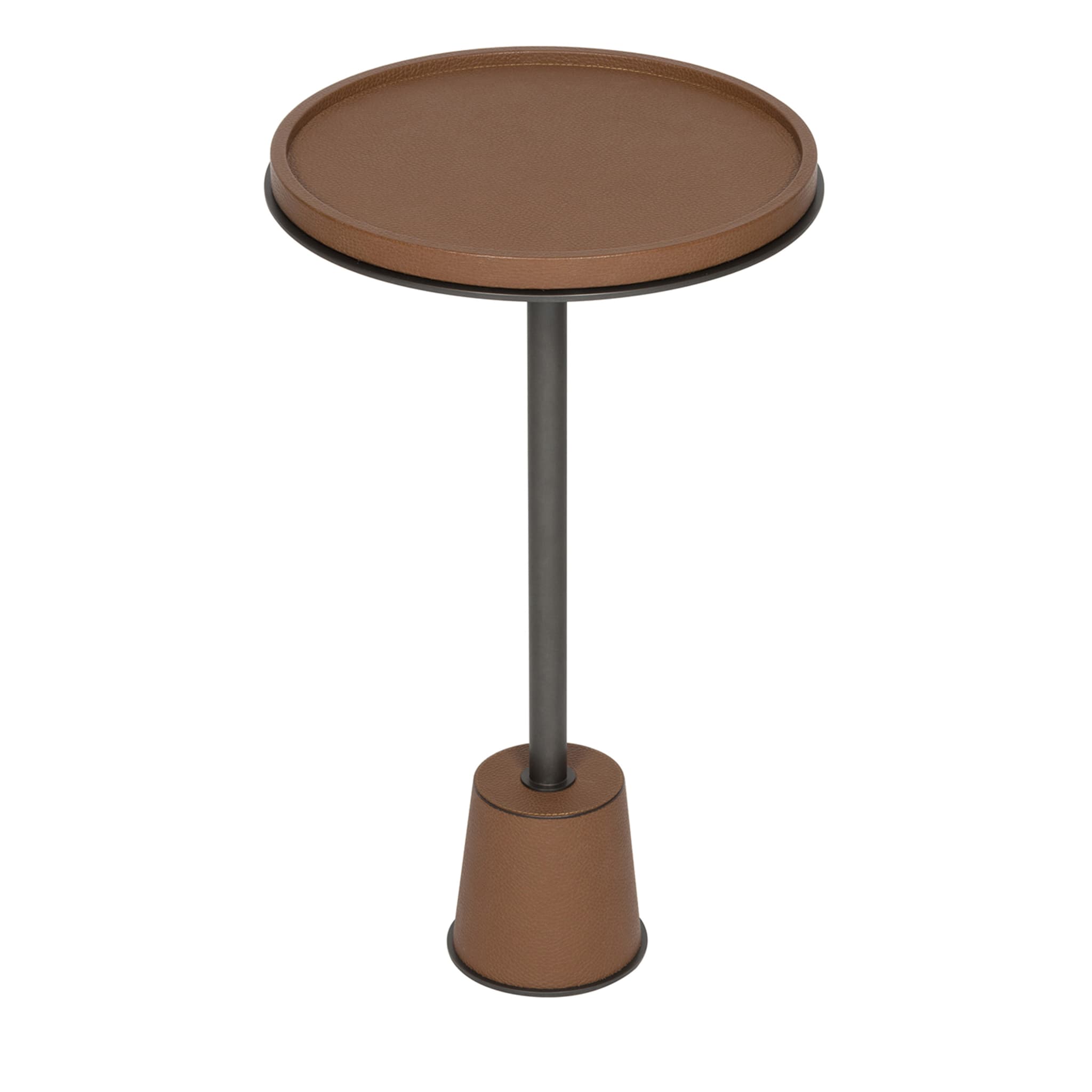 Sorrento Side Table - Medium Leather - Main view