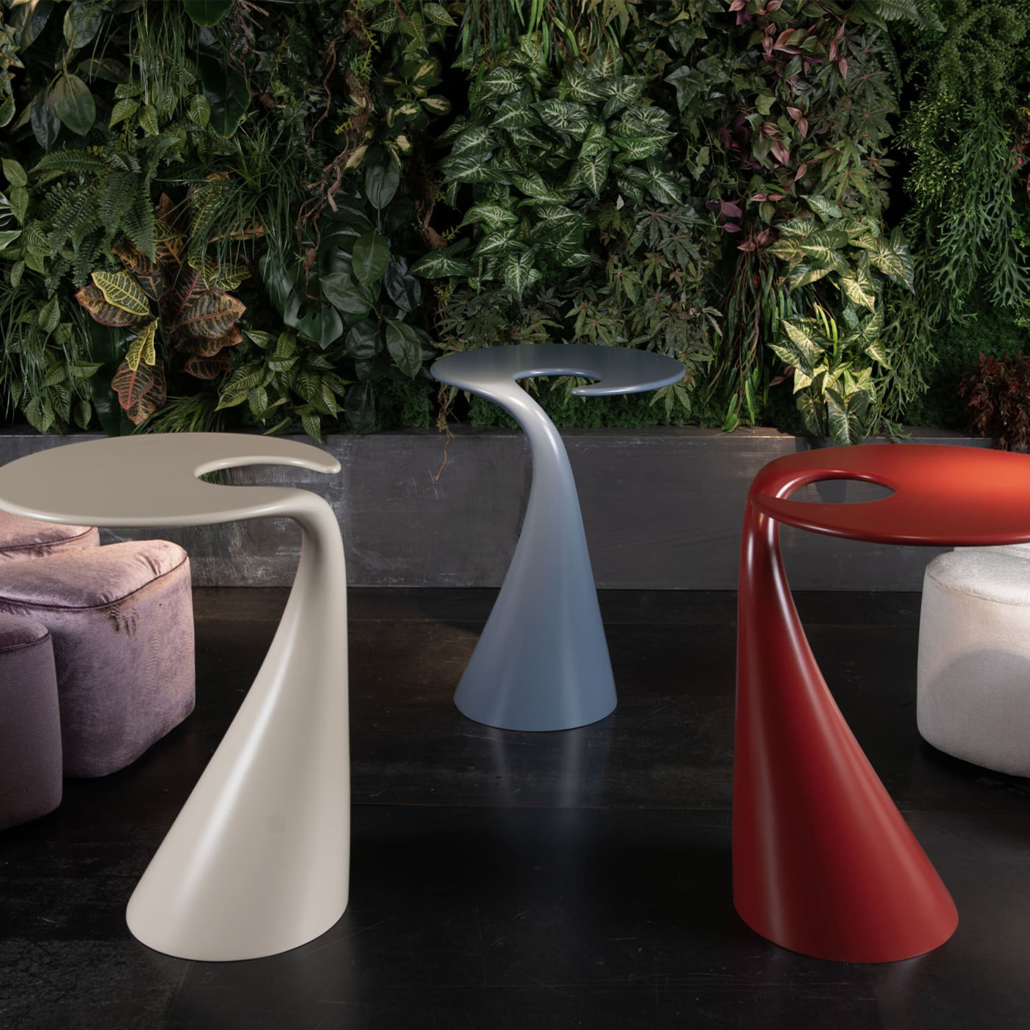 Table d'appoint rouge Milano - Vue alternative 4