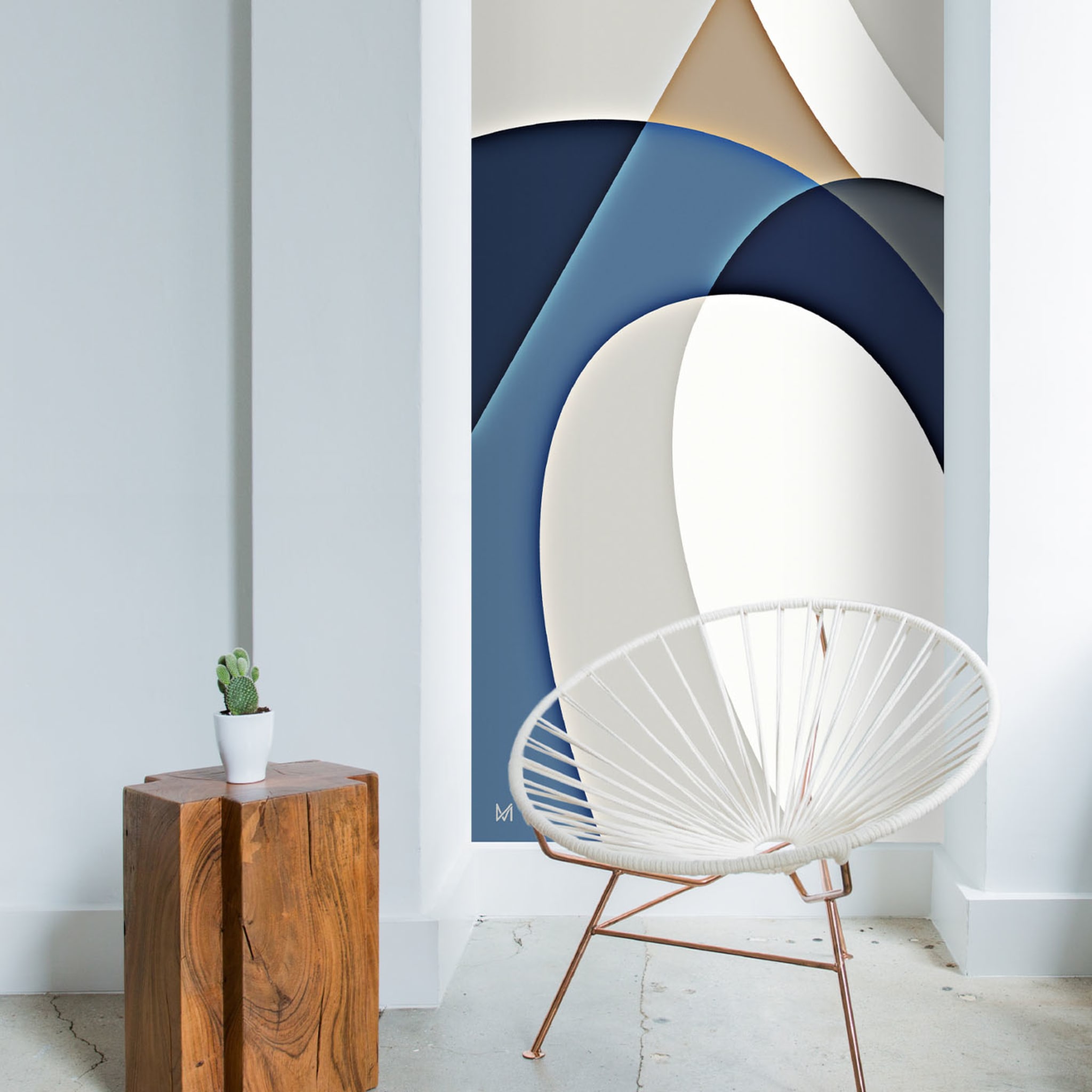 Archi Blu Niche-Fitting Wallpaper - Alternative view 1