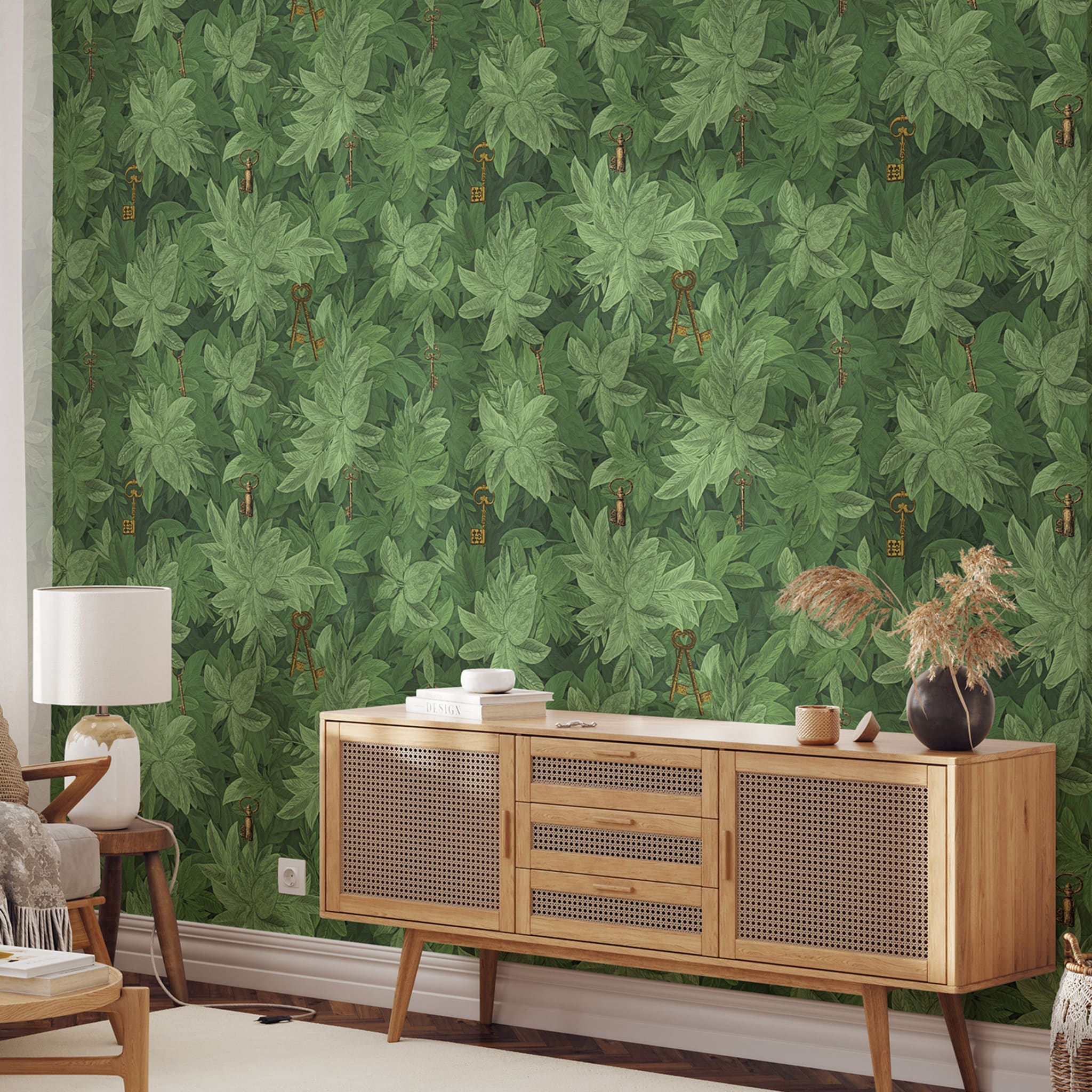 Green Ivy Leaves Wallpaper - Alternative view 1