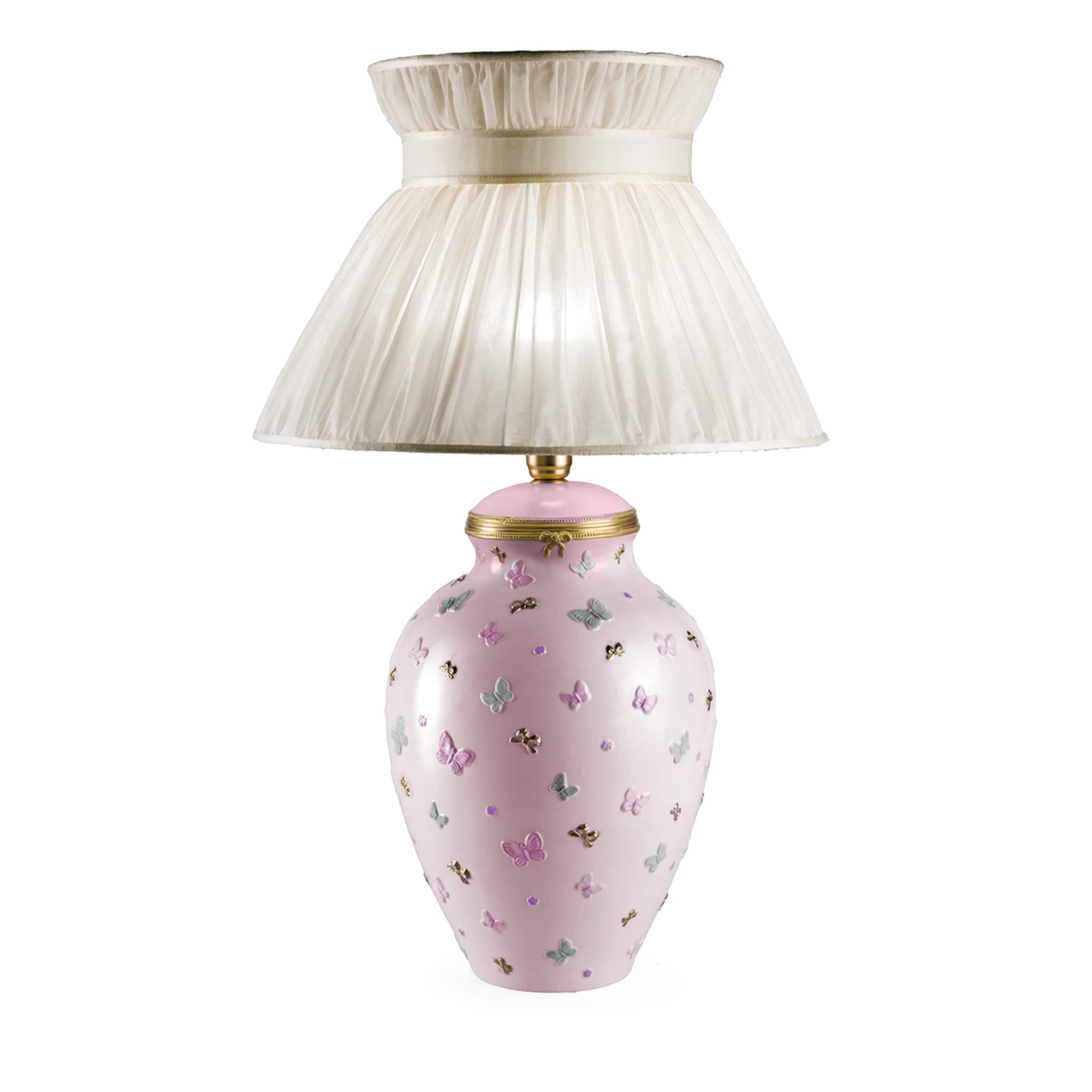 Lampada da tavolo Butterfly grande in stile classico rosa chiaro - Vista principale