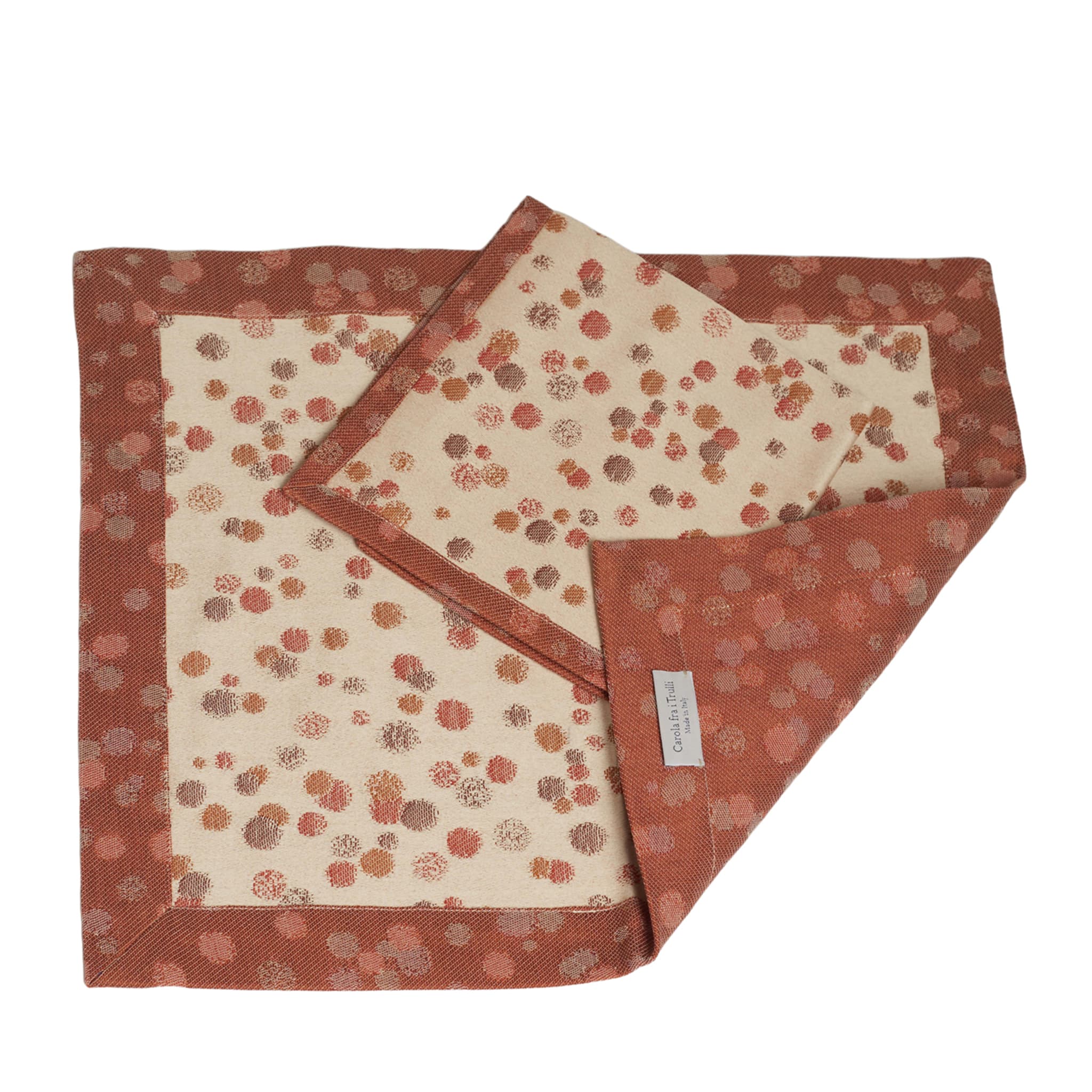 Set of 2 Caramel and Brown Placemats With Napkins - Main view