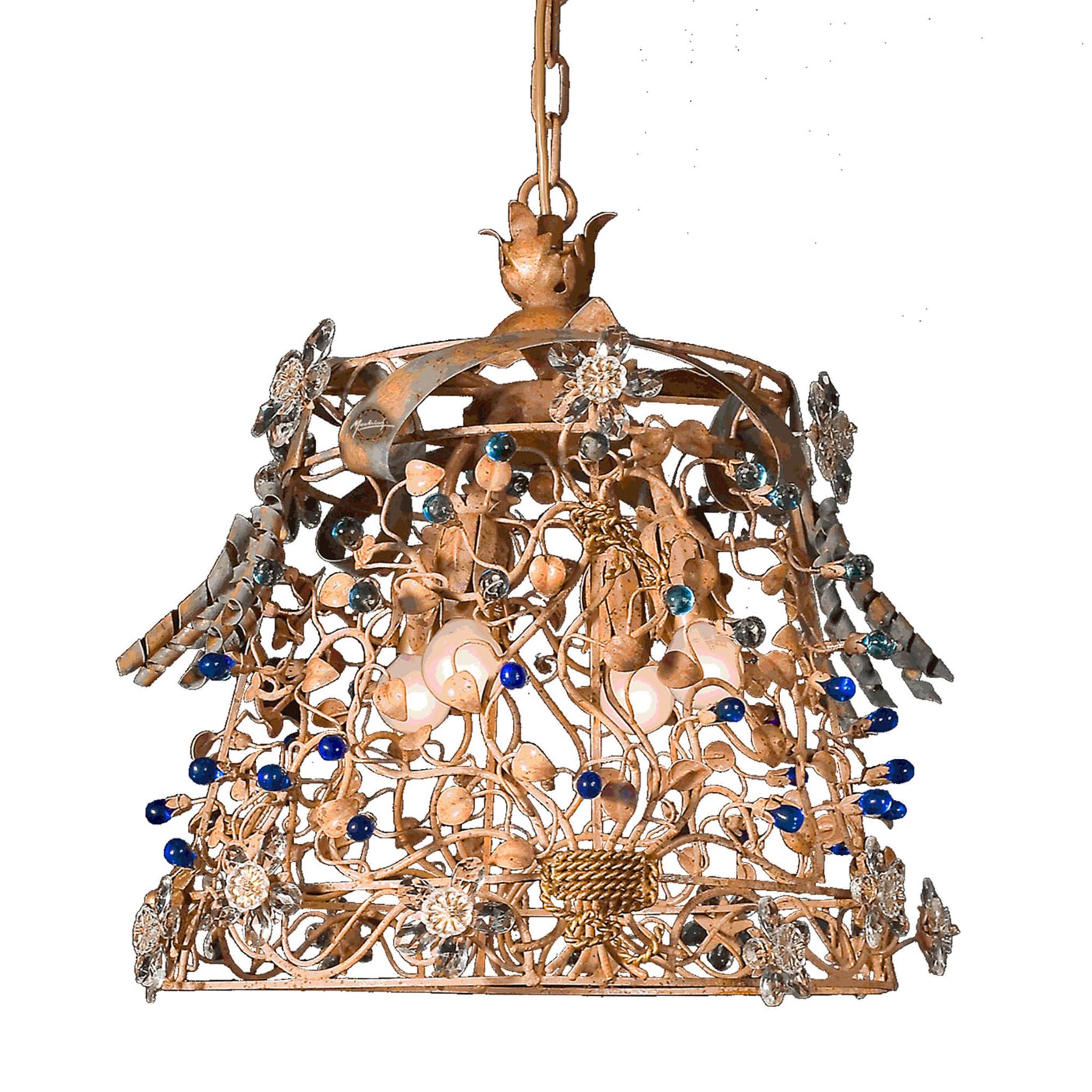 104 Lampe pendante florale à 4 lumières - Vue principale