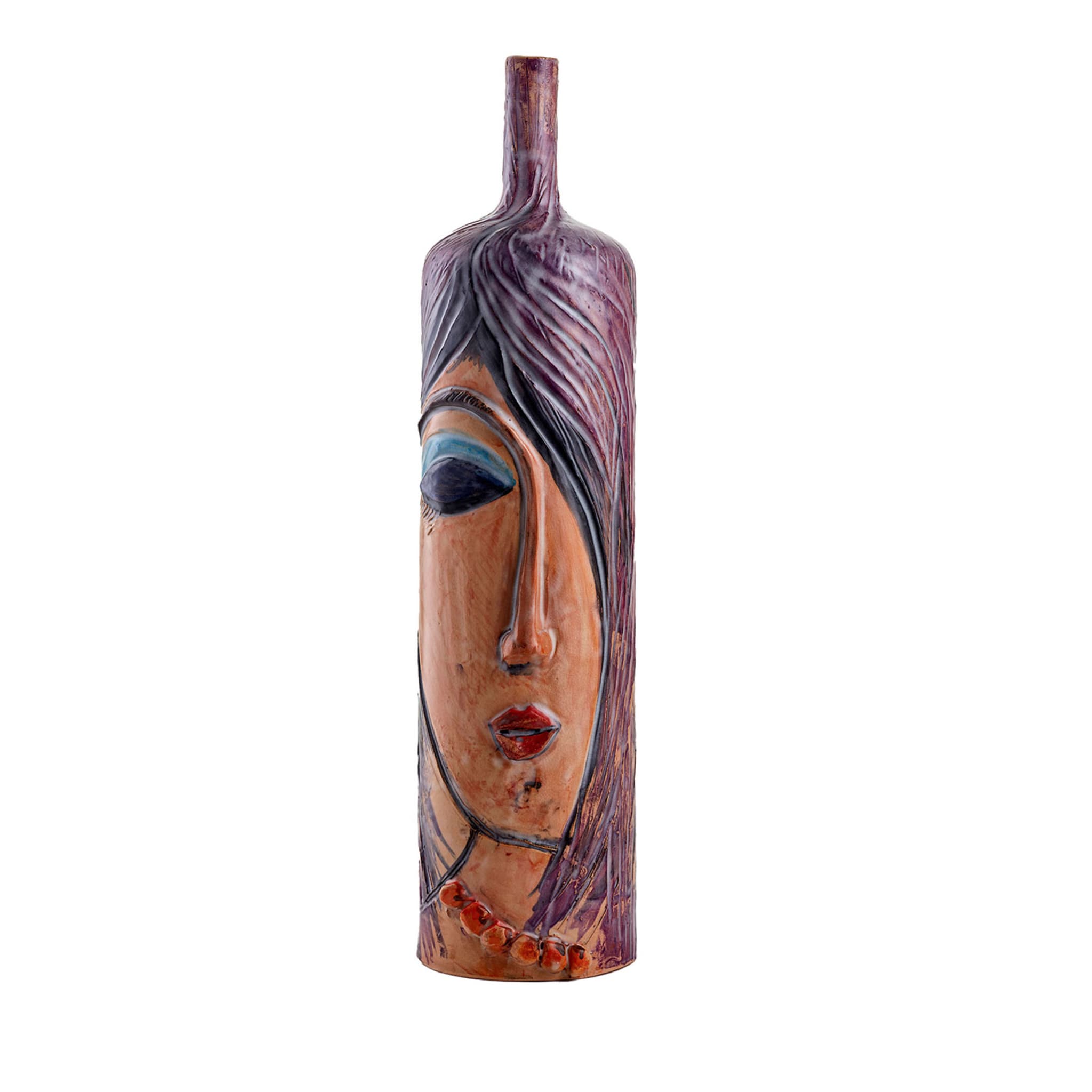 Anthropomorphic-Inspired H55 Polychrome Bottle/Sculpture #1 - Main view
