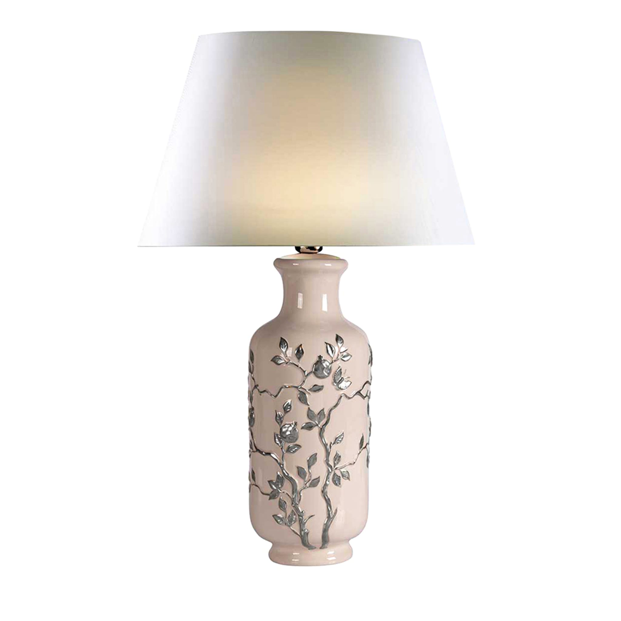 Dafne Small White and Silver Table Lamp - Main view