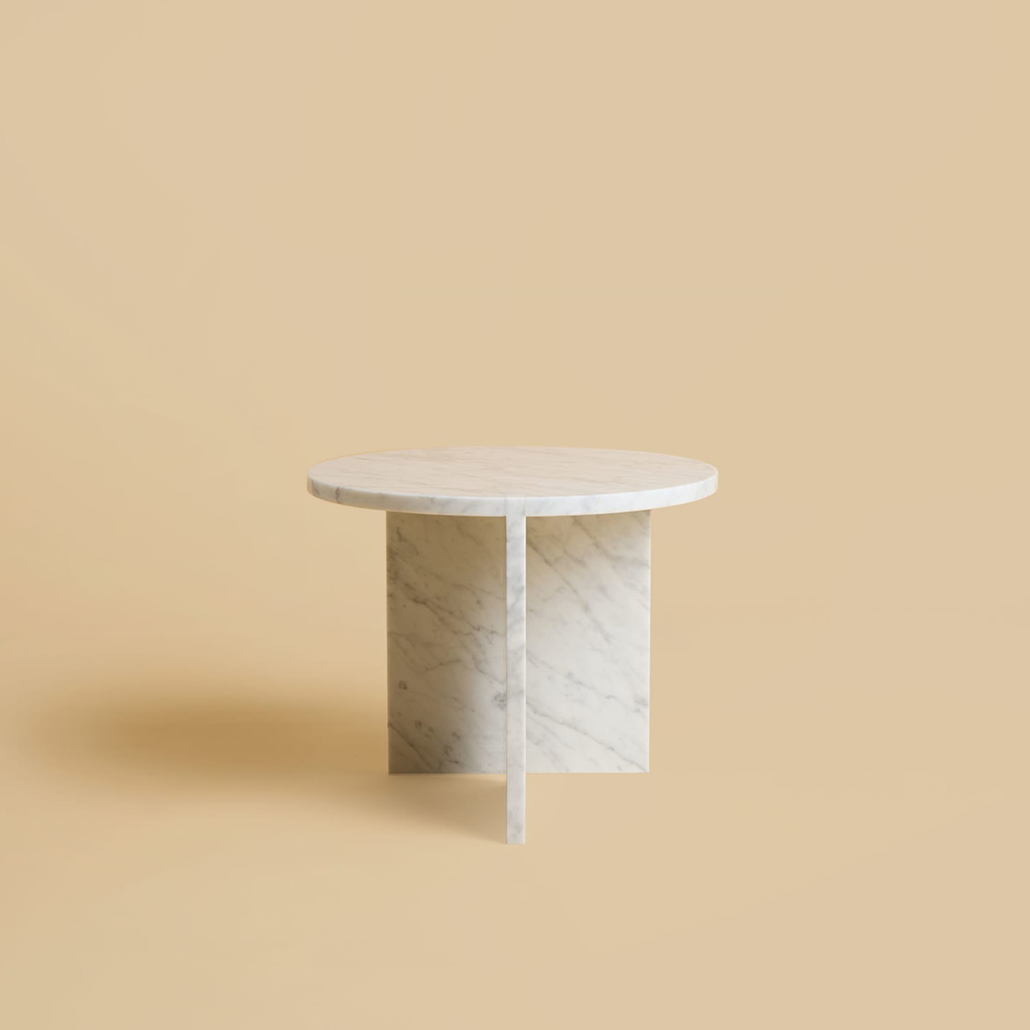 Kyushu White Carrara Side Table - Alternative view 1