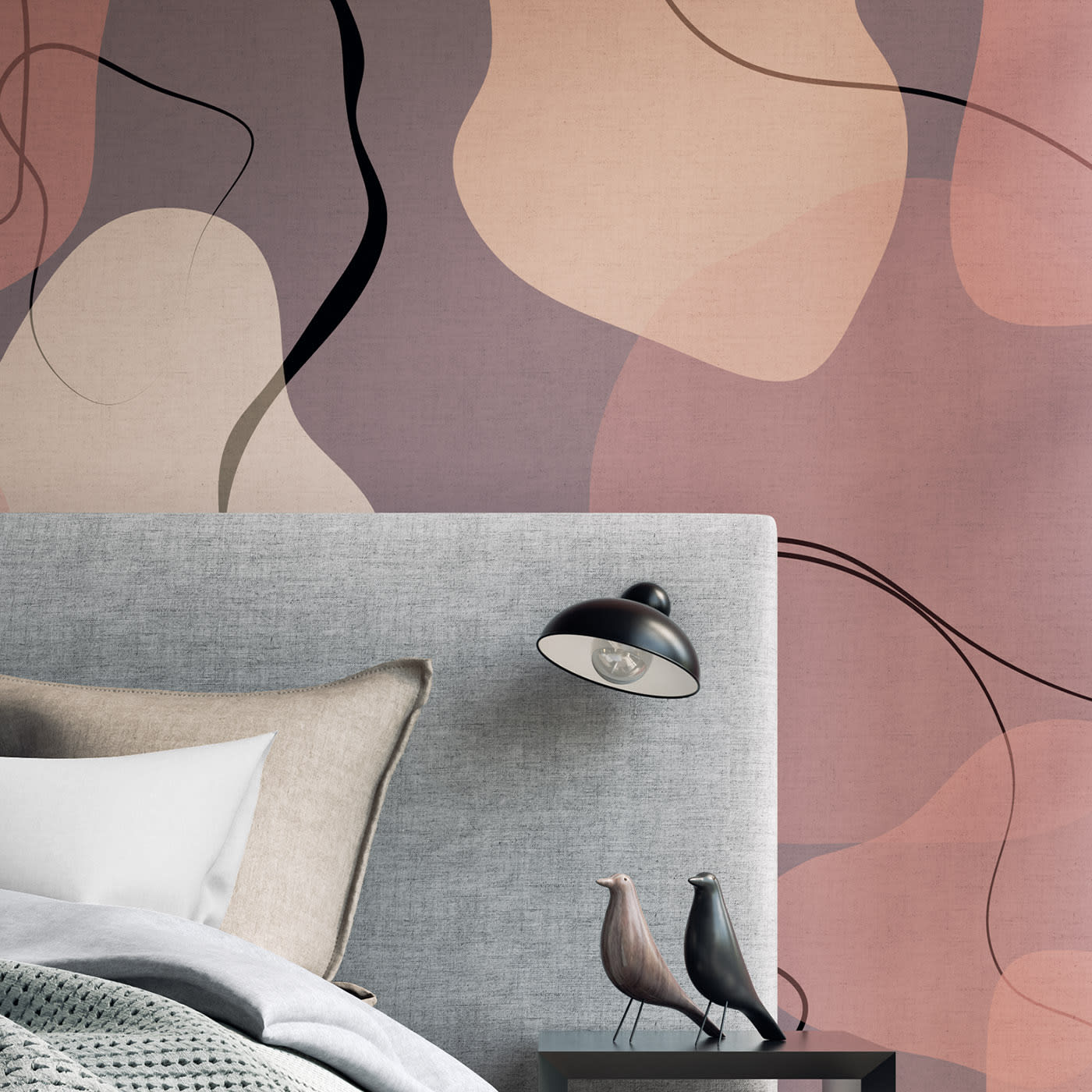 Abstract Violet Wallpaper by Margherita Fanti - beWall